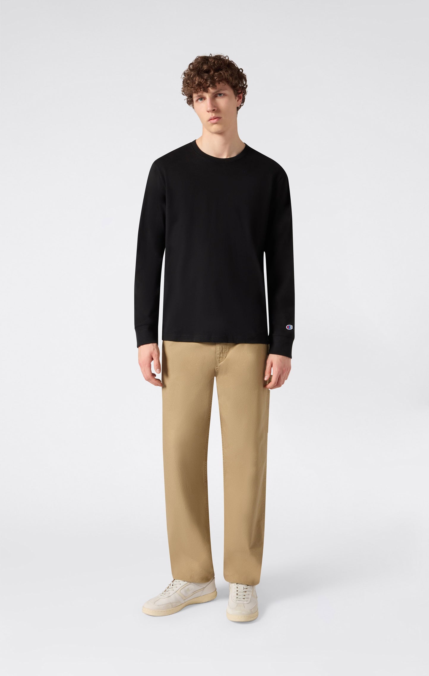 Oversized Herren Langarm-T-Shirt aus weicher, schwerer Baumwolle