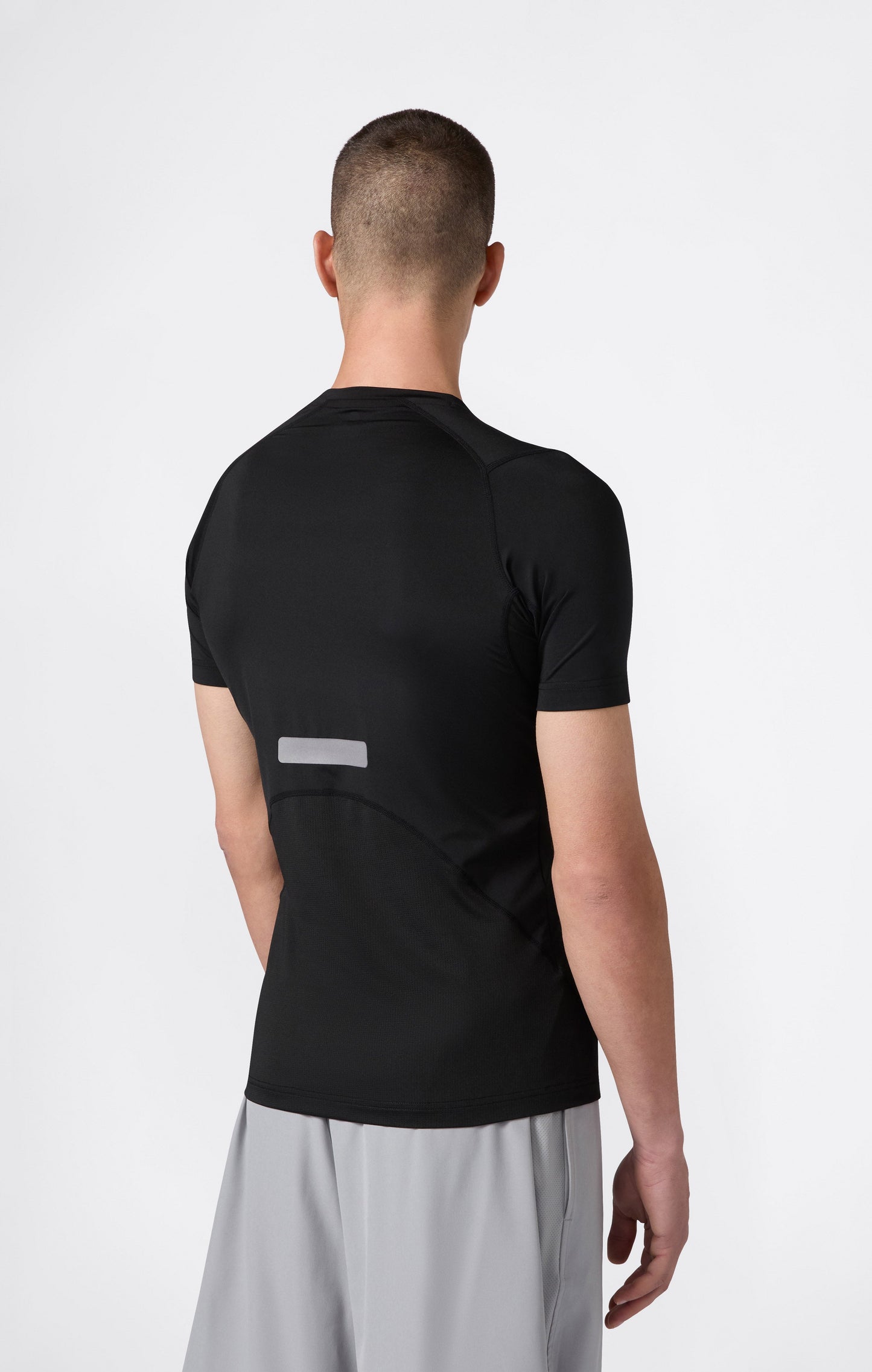 Herren schnelltrocknendes atmungsaktives T-Shirt mit Rückenpanel