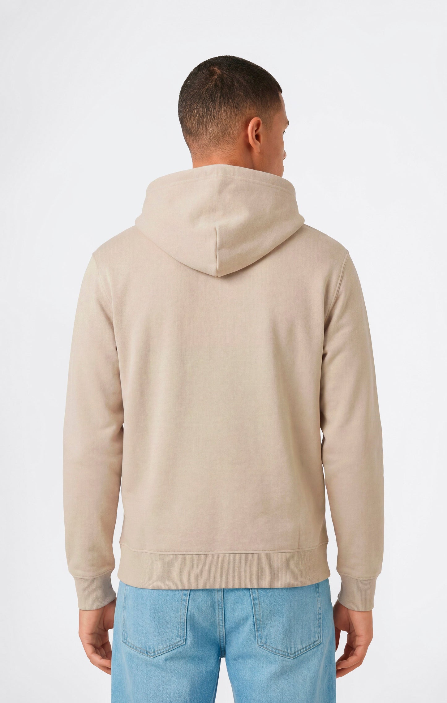 Men's Lightweight Hoodie with Small Embroidered Logo Icons