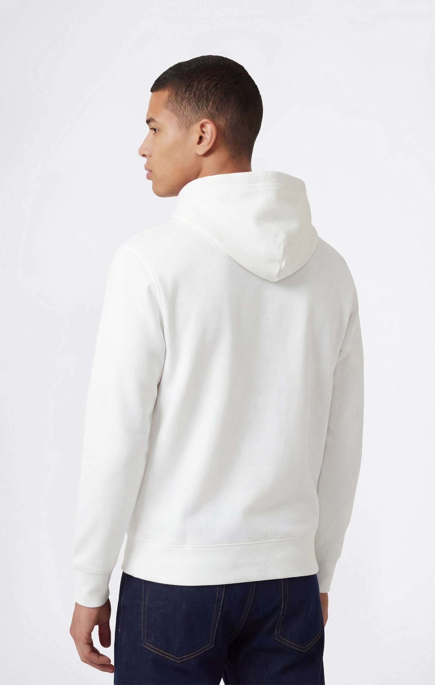 Men's Lightweight Hoodie with Small Embroidered Logo Icons