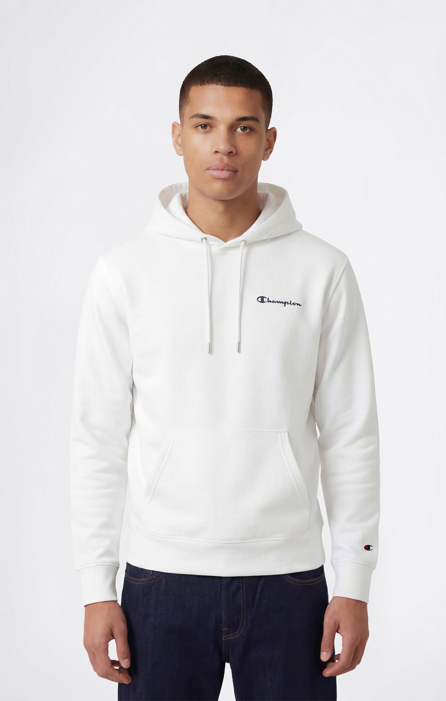 Men's Lightweight Hoodie with Small Embroidered Logo Icons