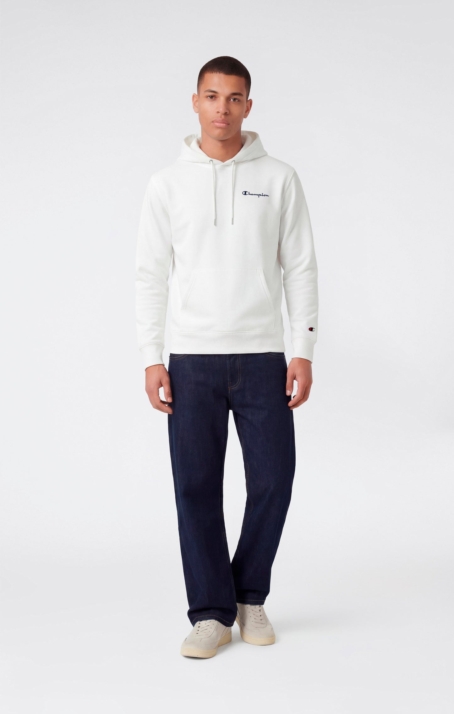Men's Lightweight Hoodie with Small Embroidered Logo Icons