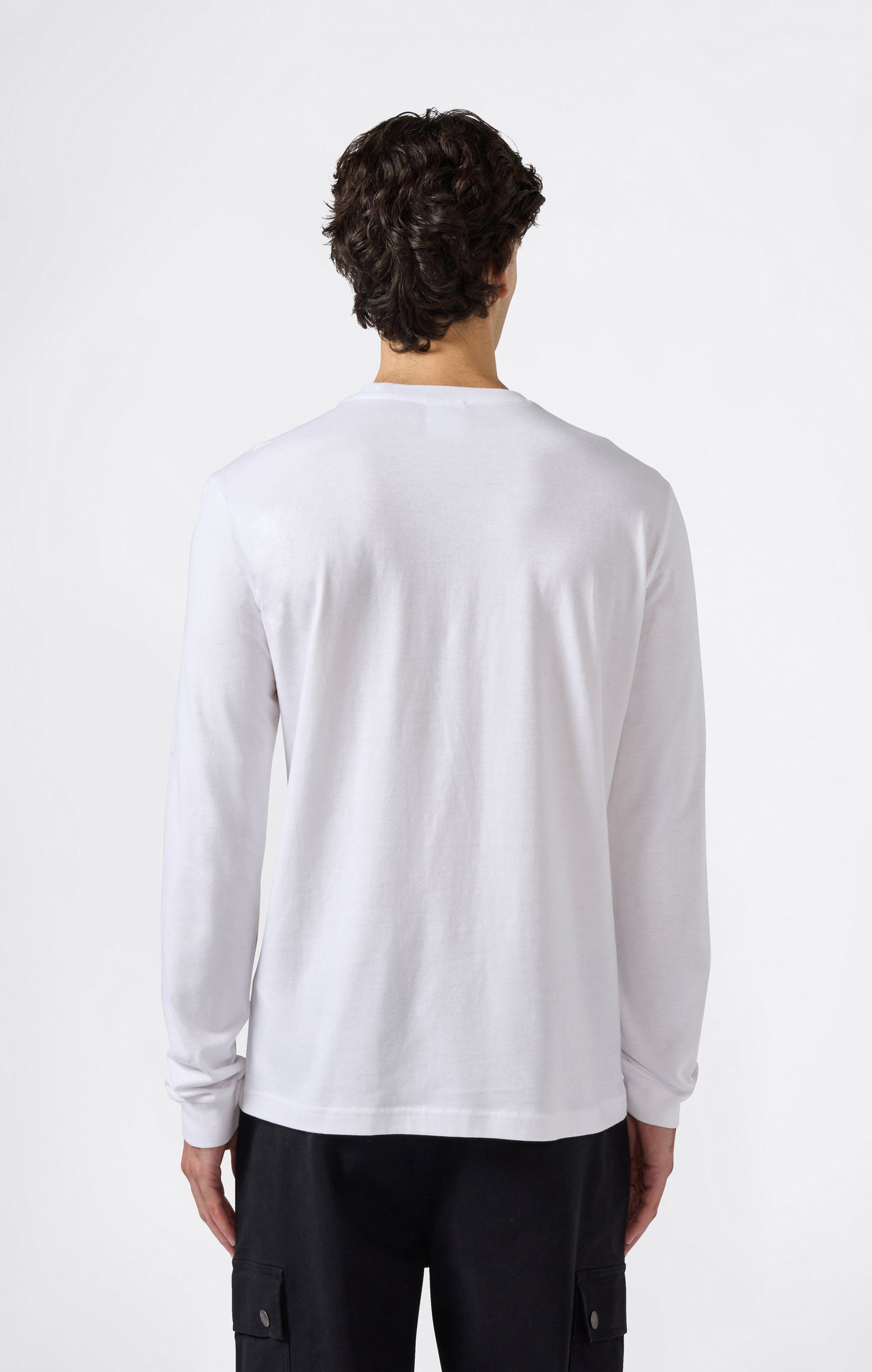 Herren Langarm-T-Shirt mit Skript-Logo