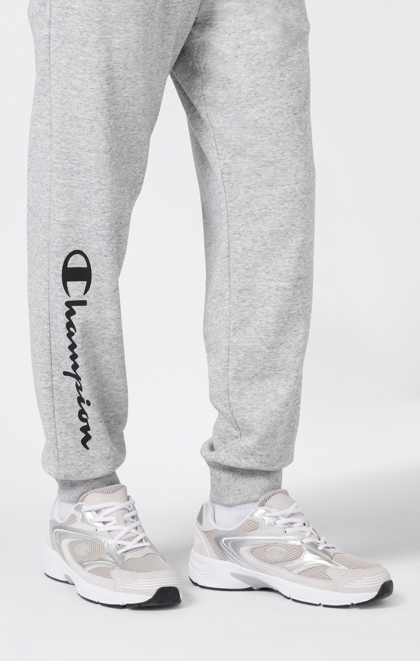 Men's Lightweight Jogger Pants with Rib Cuffs and Maxi Printed Logo