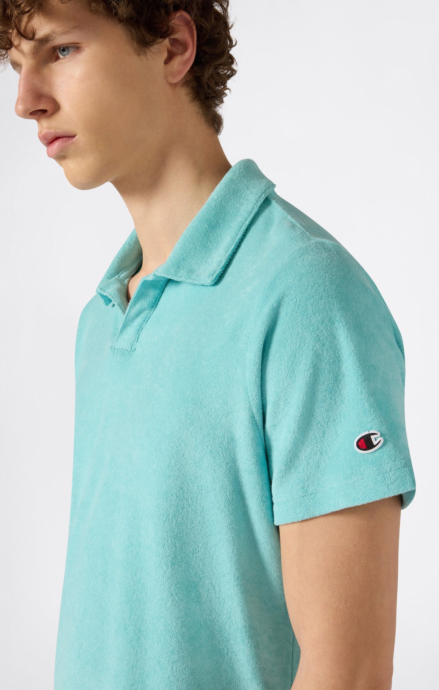 Men's Towel Terry Polo Shirt