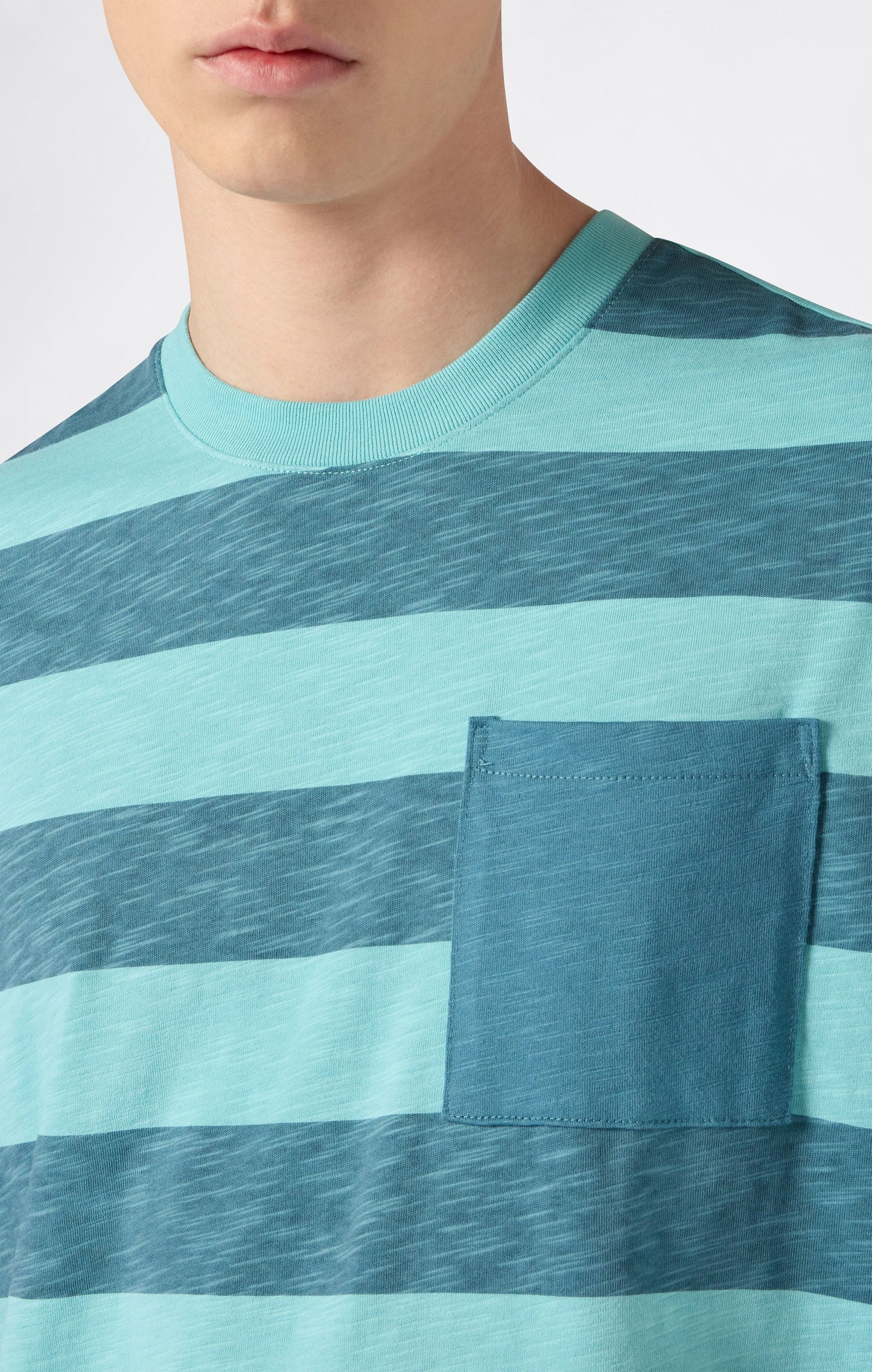 Men's Striped T-Shirt with Pocket