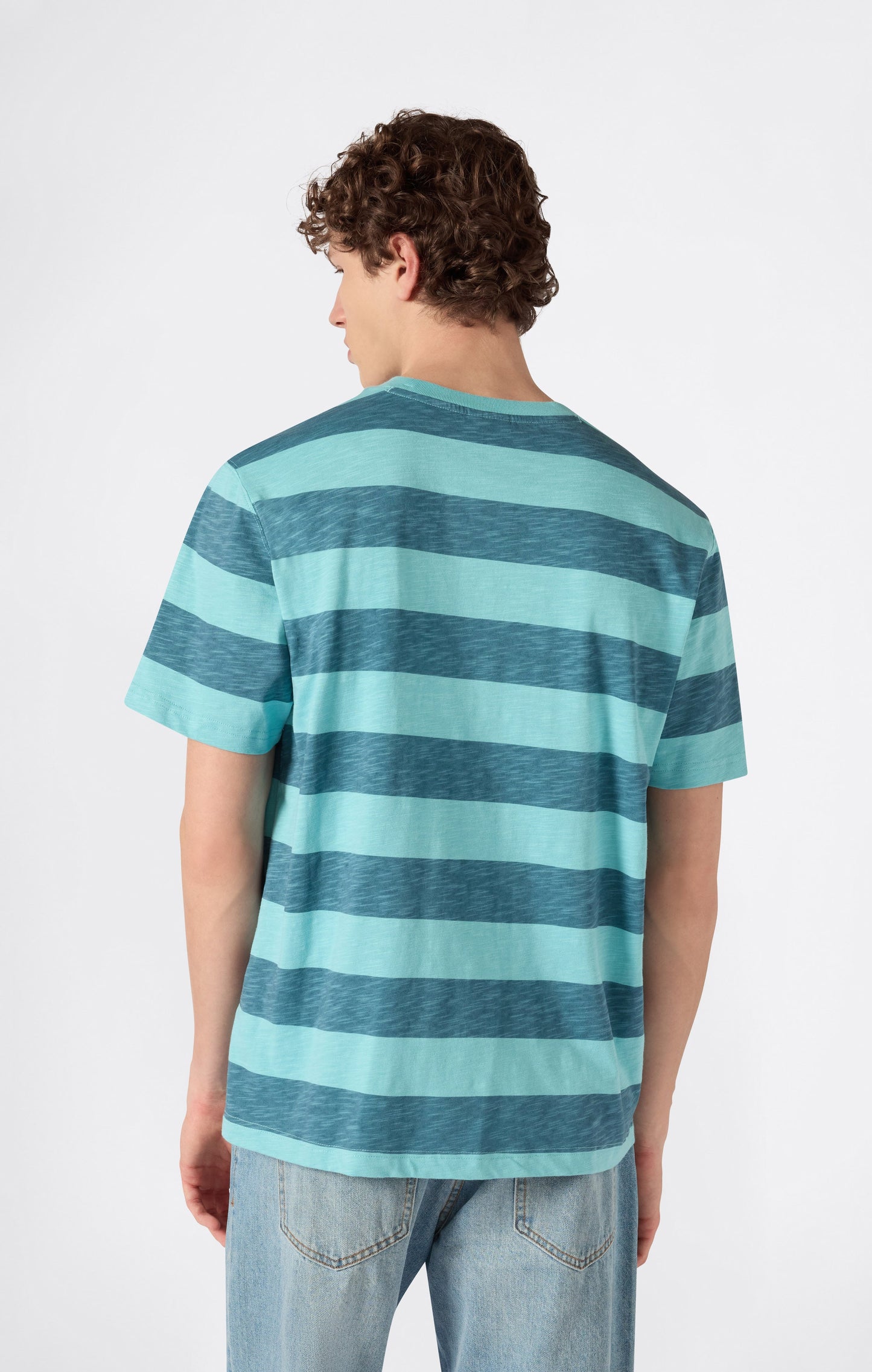 Men's Striped T-Shirt with Pocket
