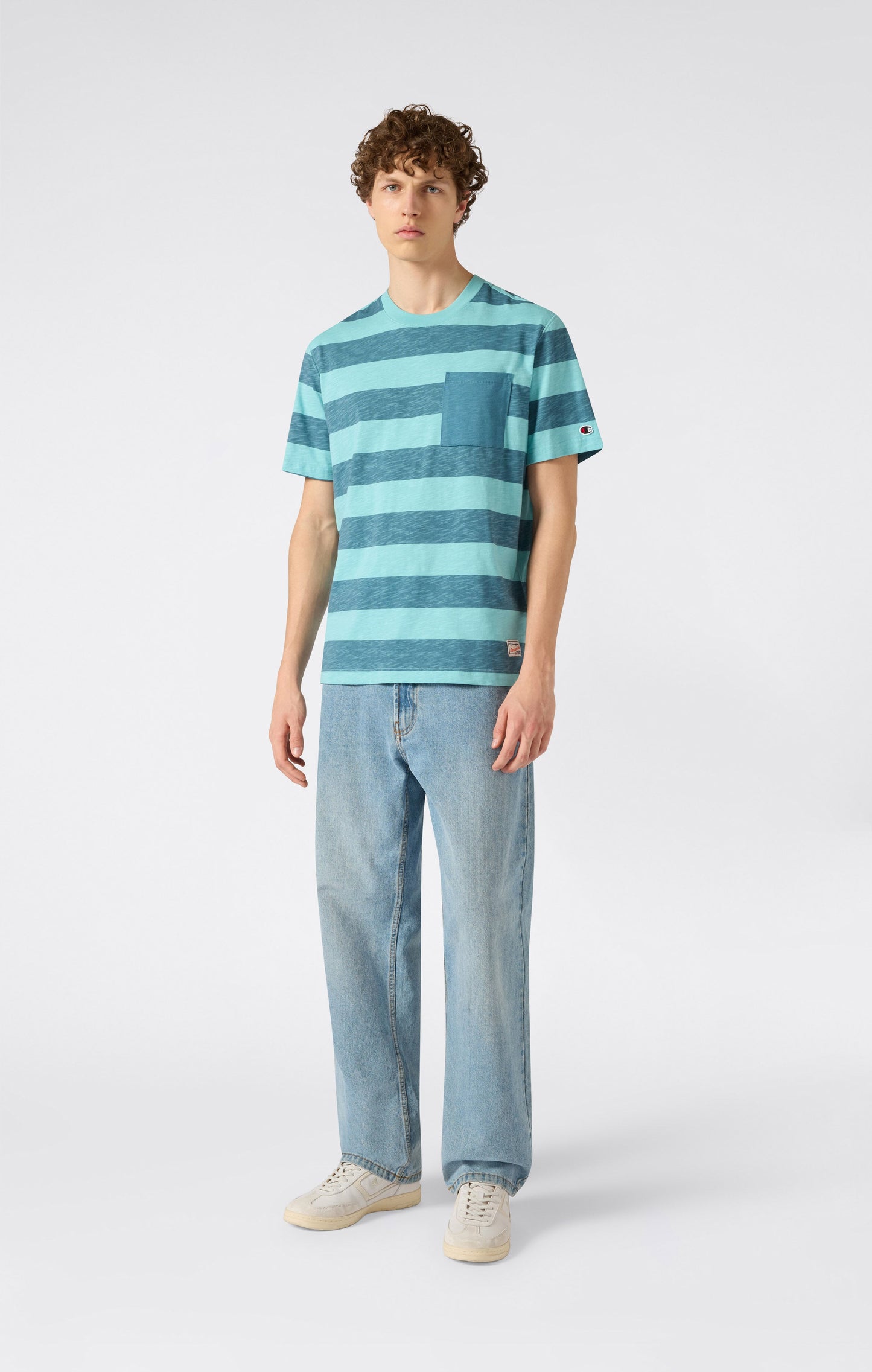 Men's Striped T-Shirt with Pocket