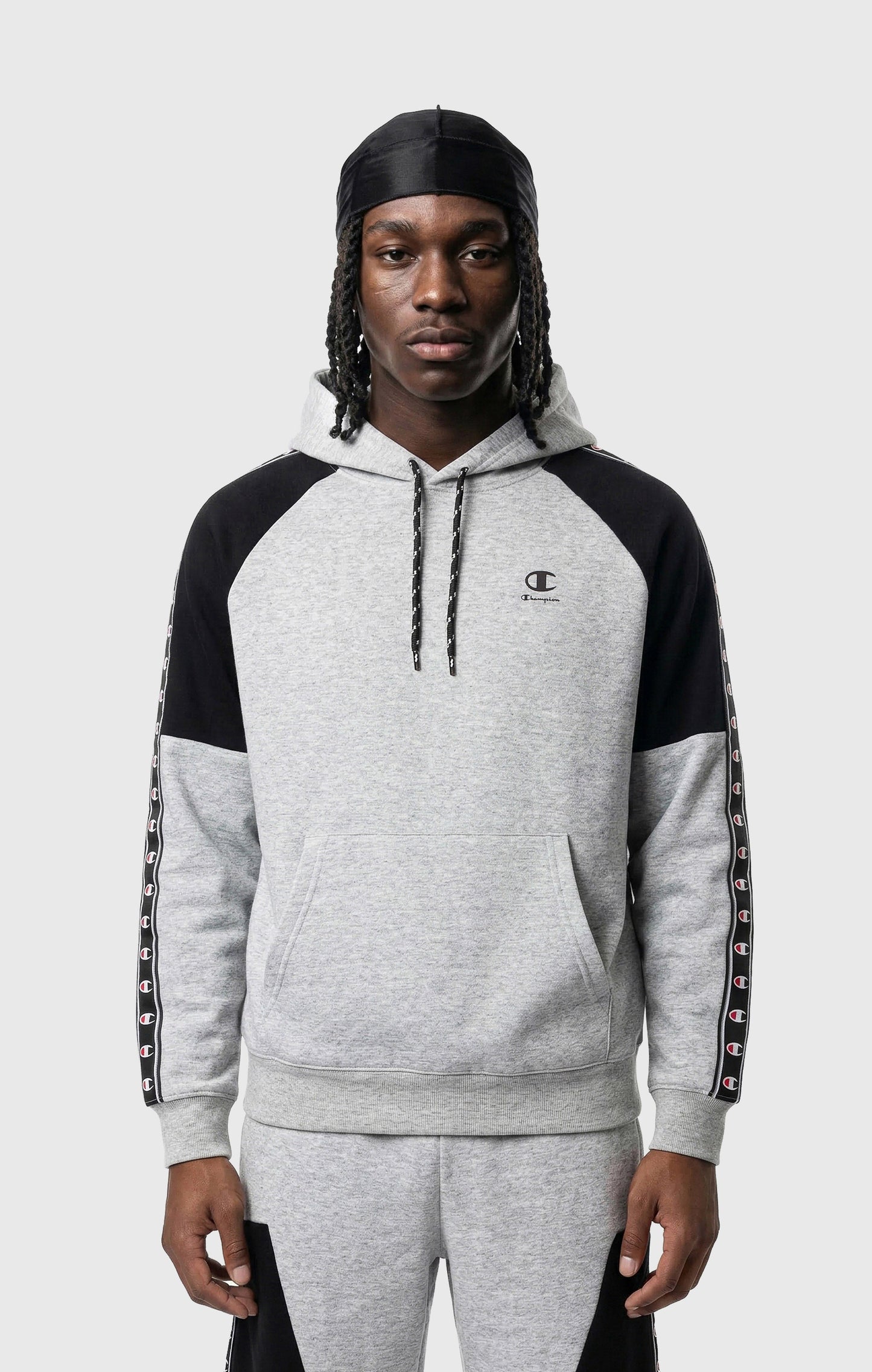Men's Interlock Tape Logo Hooded Sweatshirt
