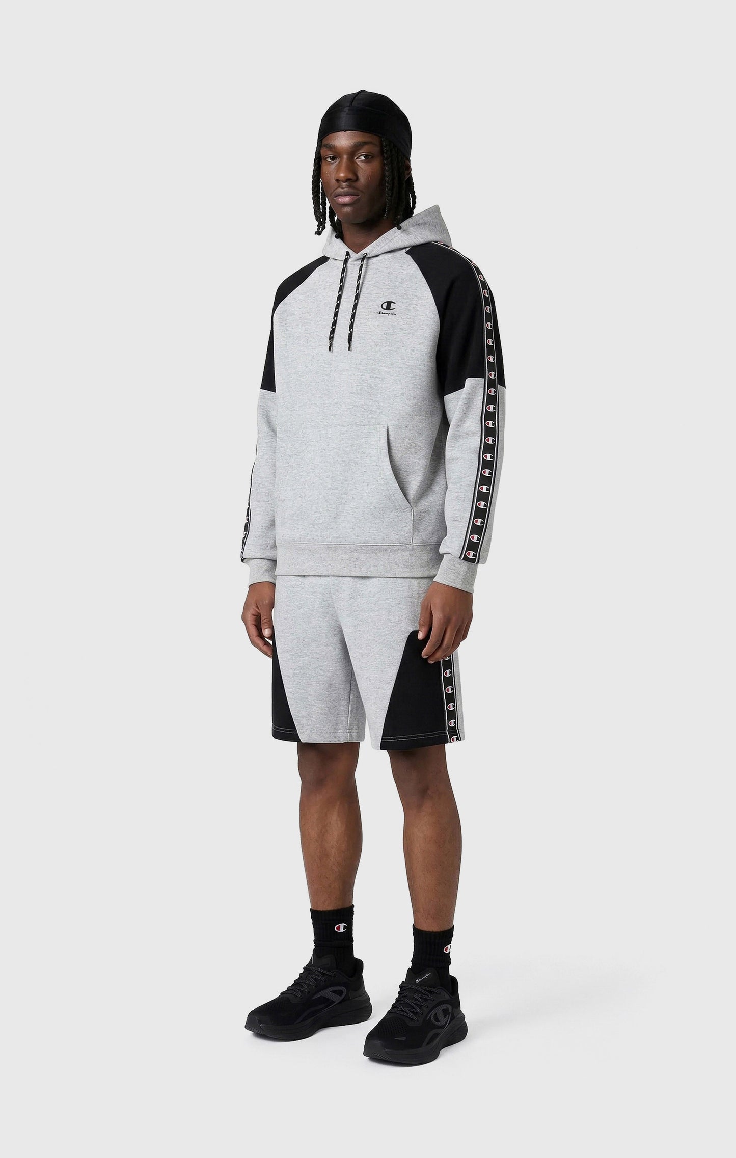 Men's Interlock Tape Logo Hooded Sweatshirt