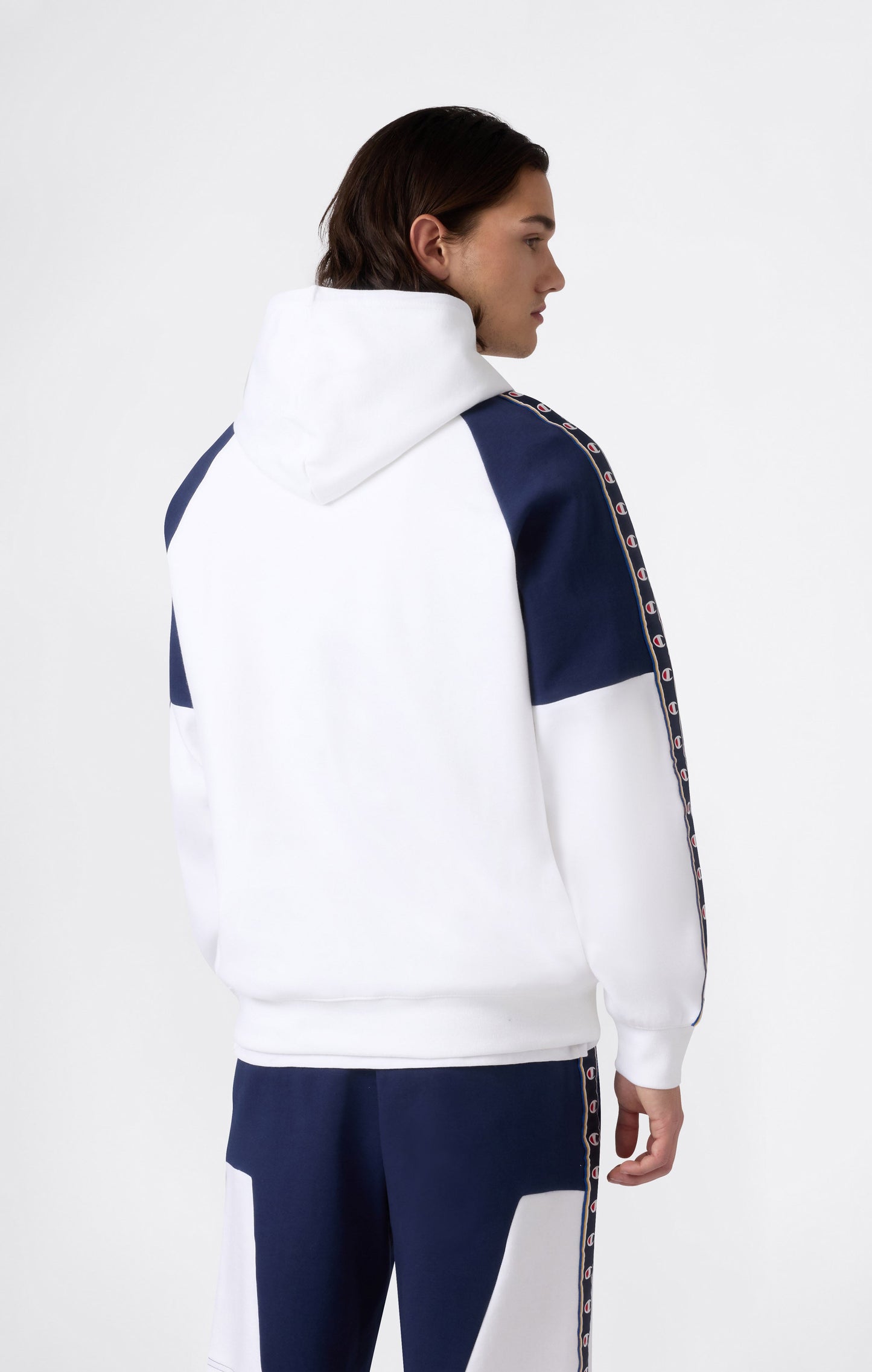 Men's Interlock Tape Logo Hooded Sweatshirt