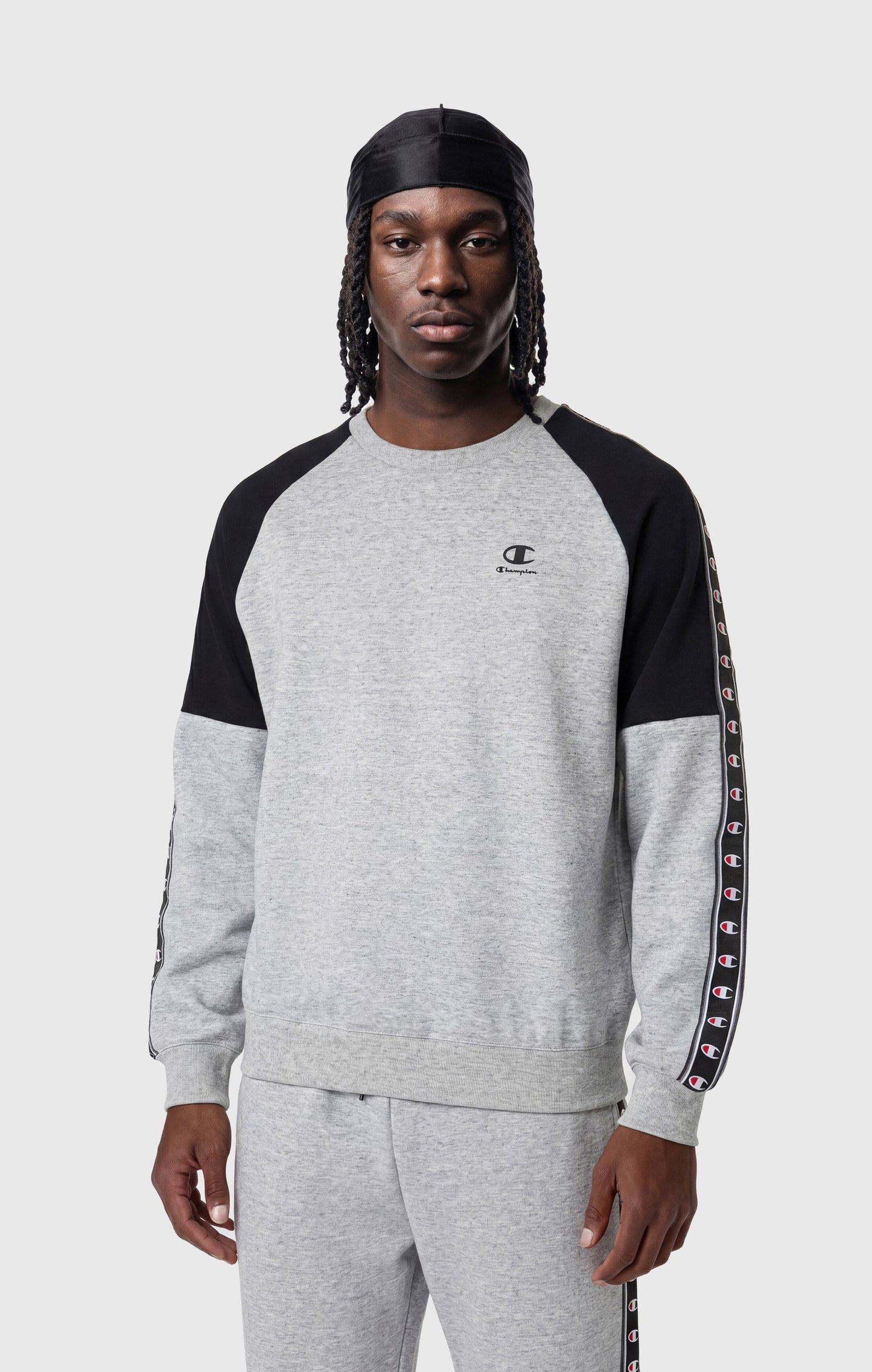 Men's Interlock Tape Logo Crewneck Sweatshirt