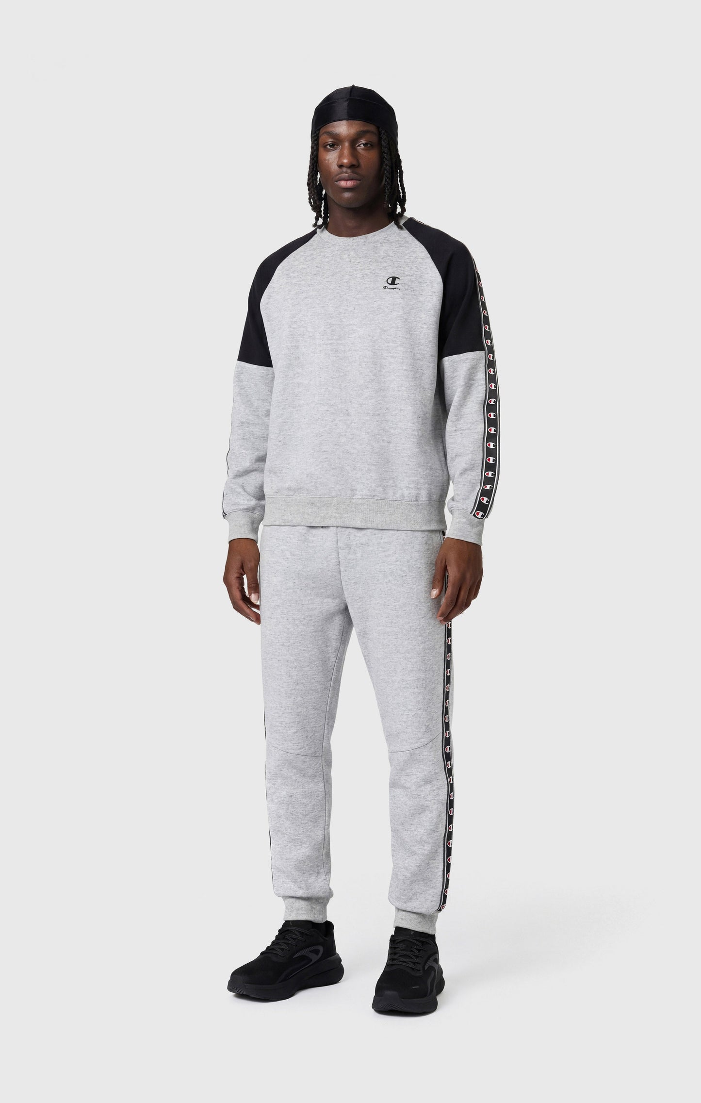 Men's Interlock Tape Logo Crewneck Sweatshirt