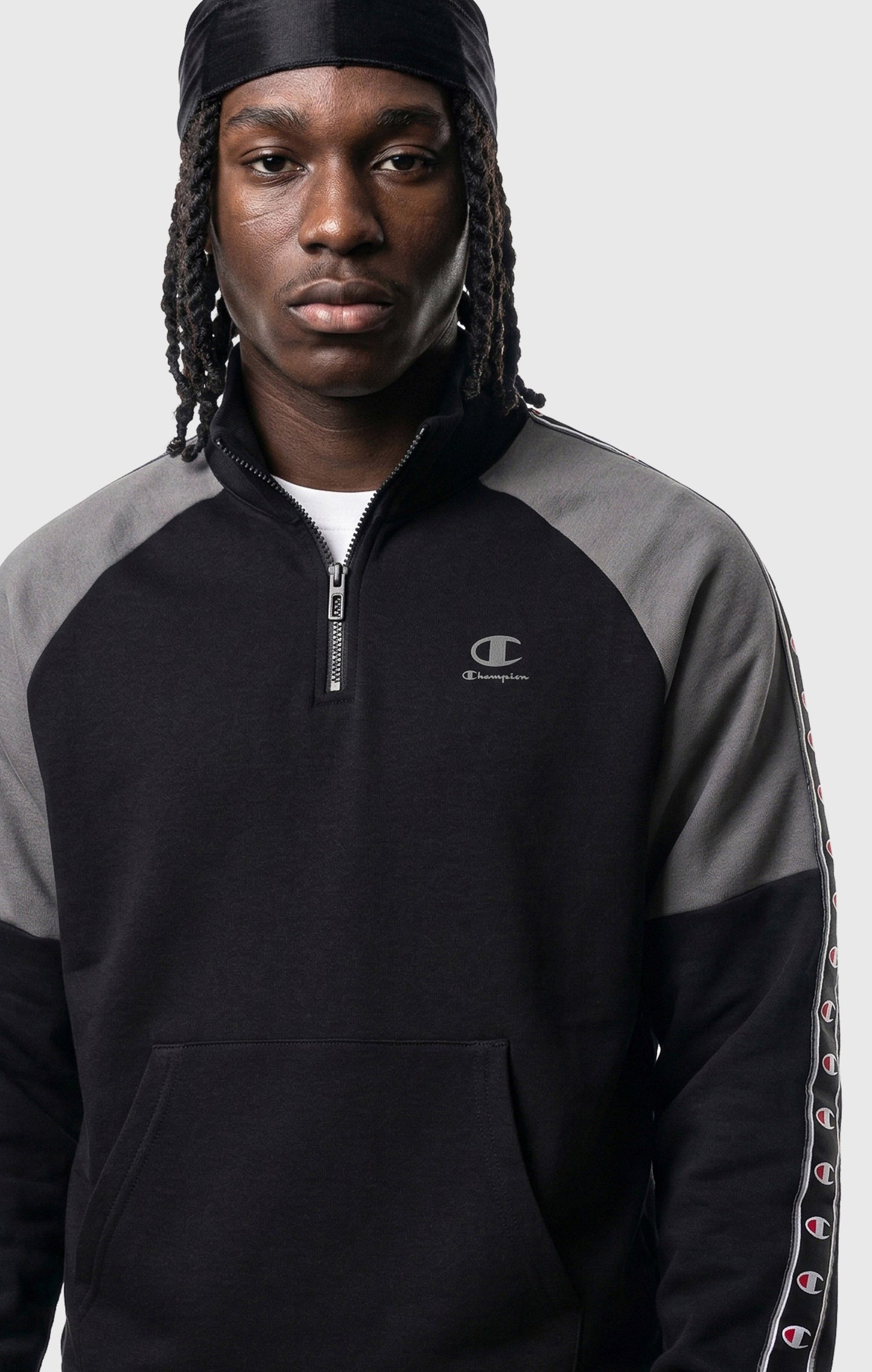 Men's Interlock Half Zip Tape Logo Sweatshirt
