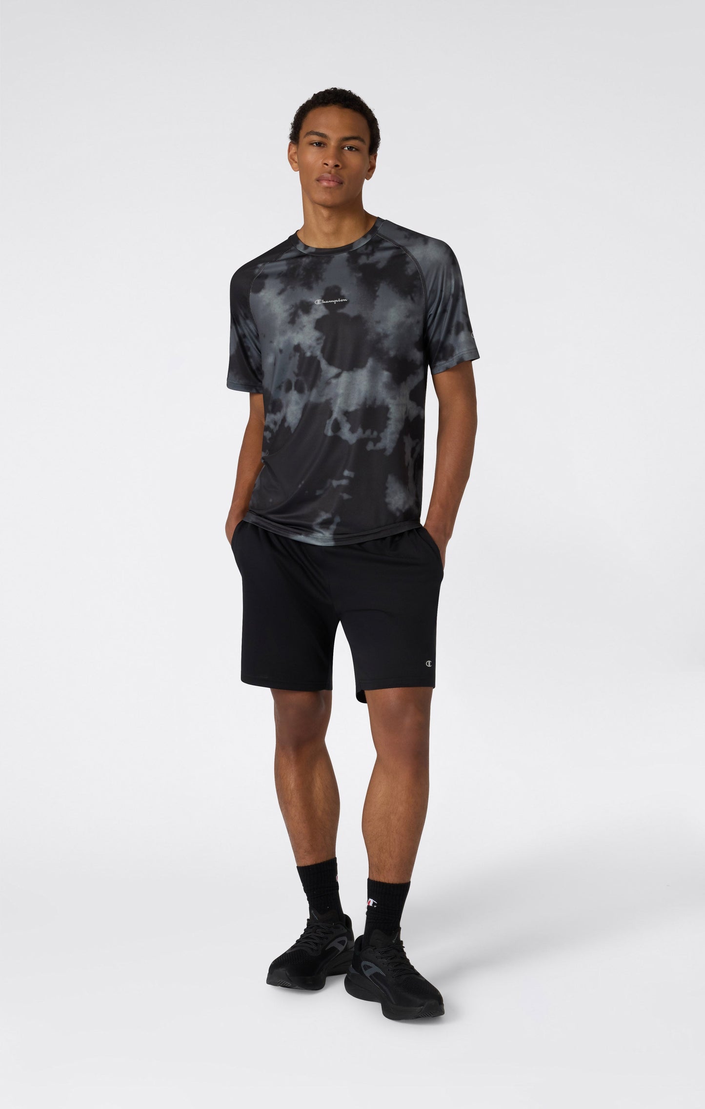 Herren schnelltrocknendes bedrucktes Sport-T-Shirt