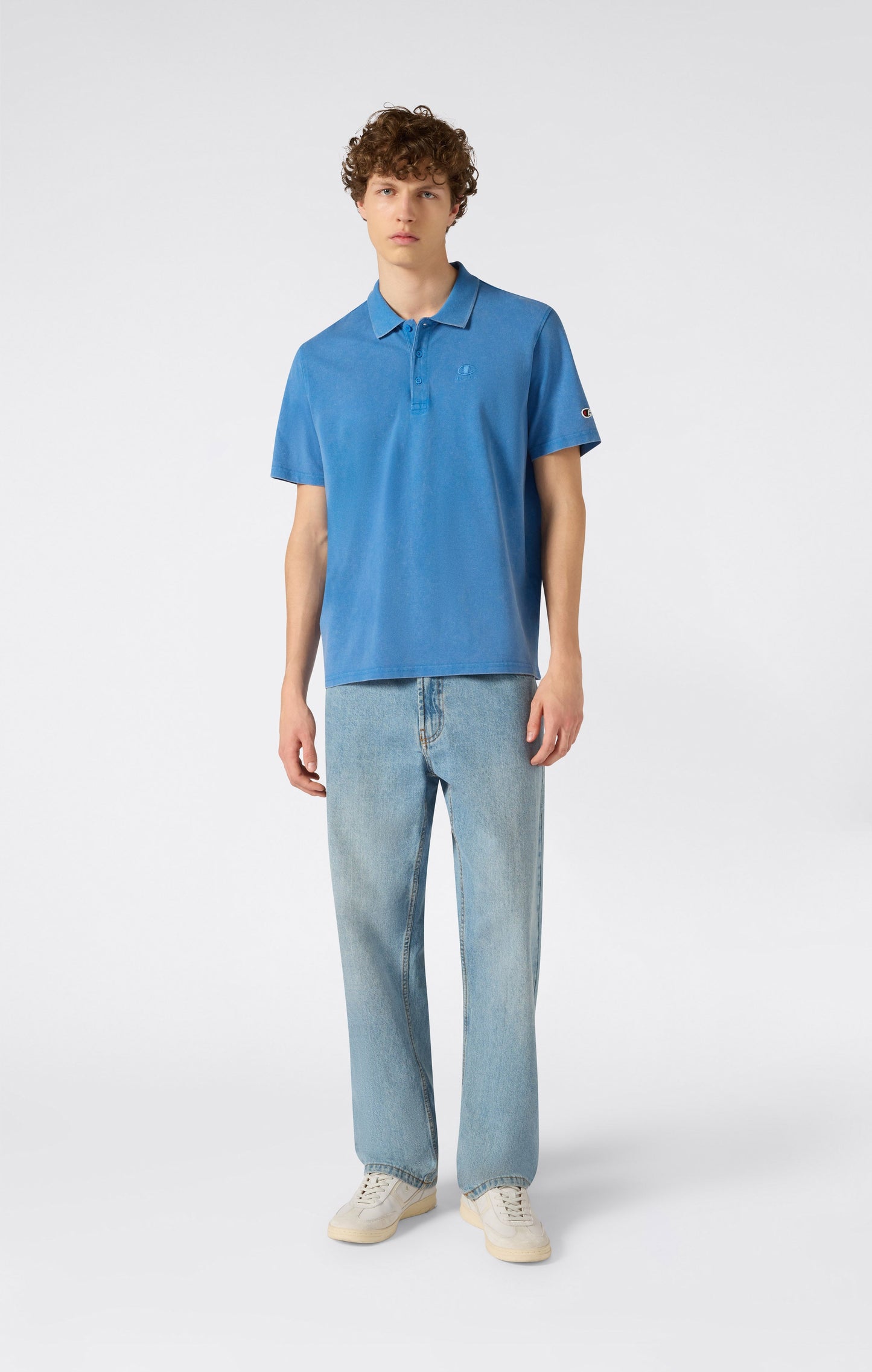 Men's Washed Effect Polo Icons