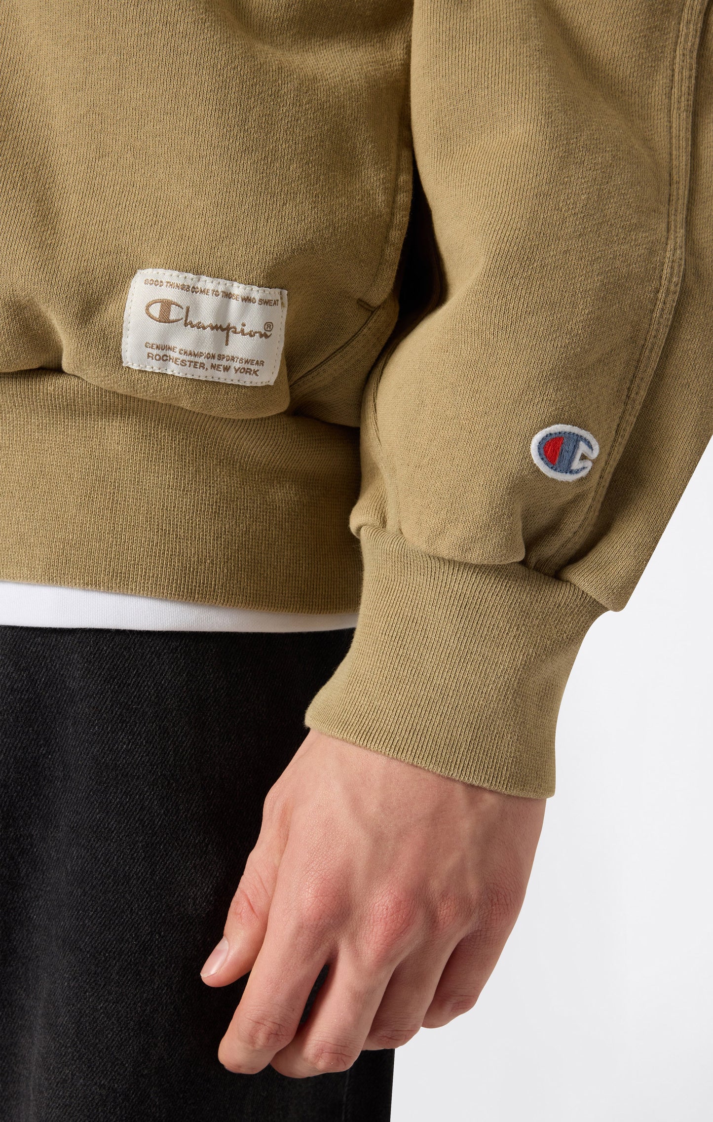Herren Kapuzen-Sweatshirt mit durchgehendem Reißverschluss und Washed-Effekt