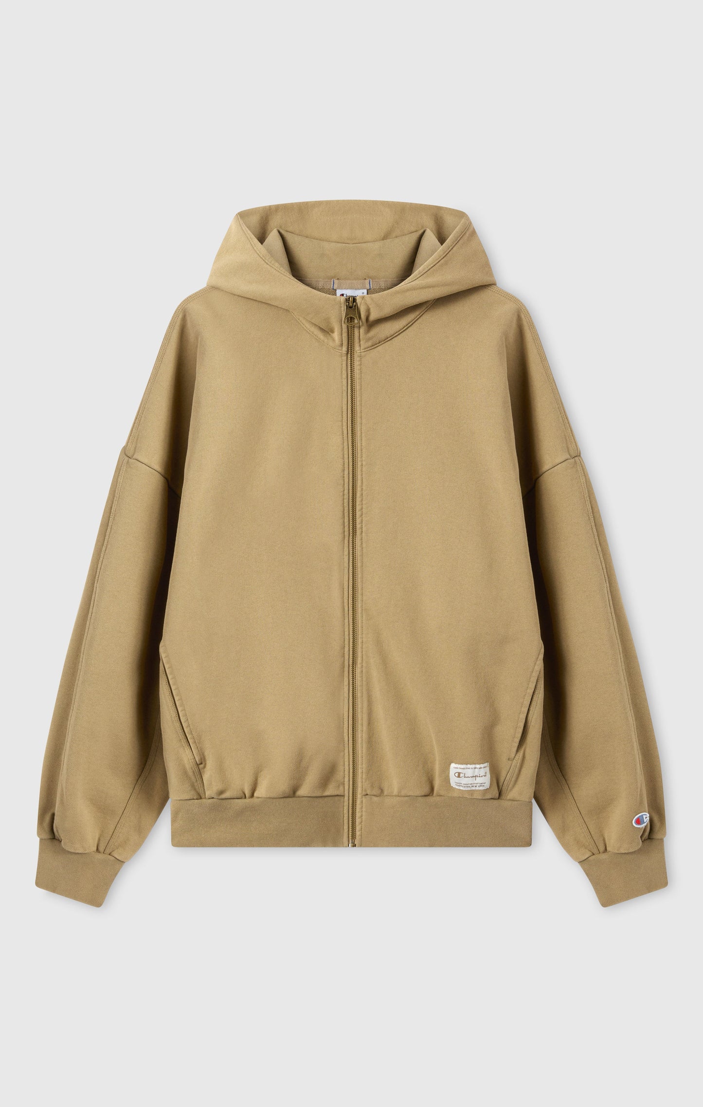 Herren Kapuzen-Sweatshirt mit durchgehendem Reißverschluss und Washed-Effekt