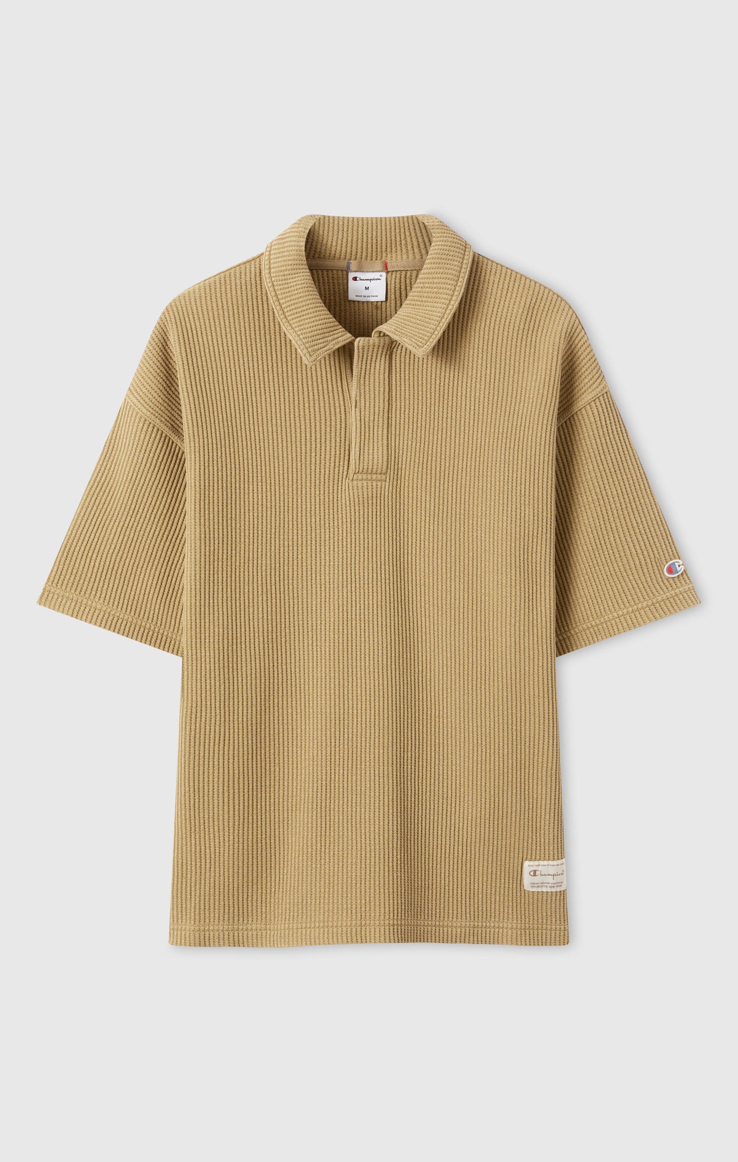 Men's Washed Waffle Polo Shirt