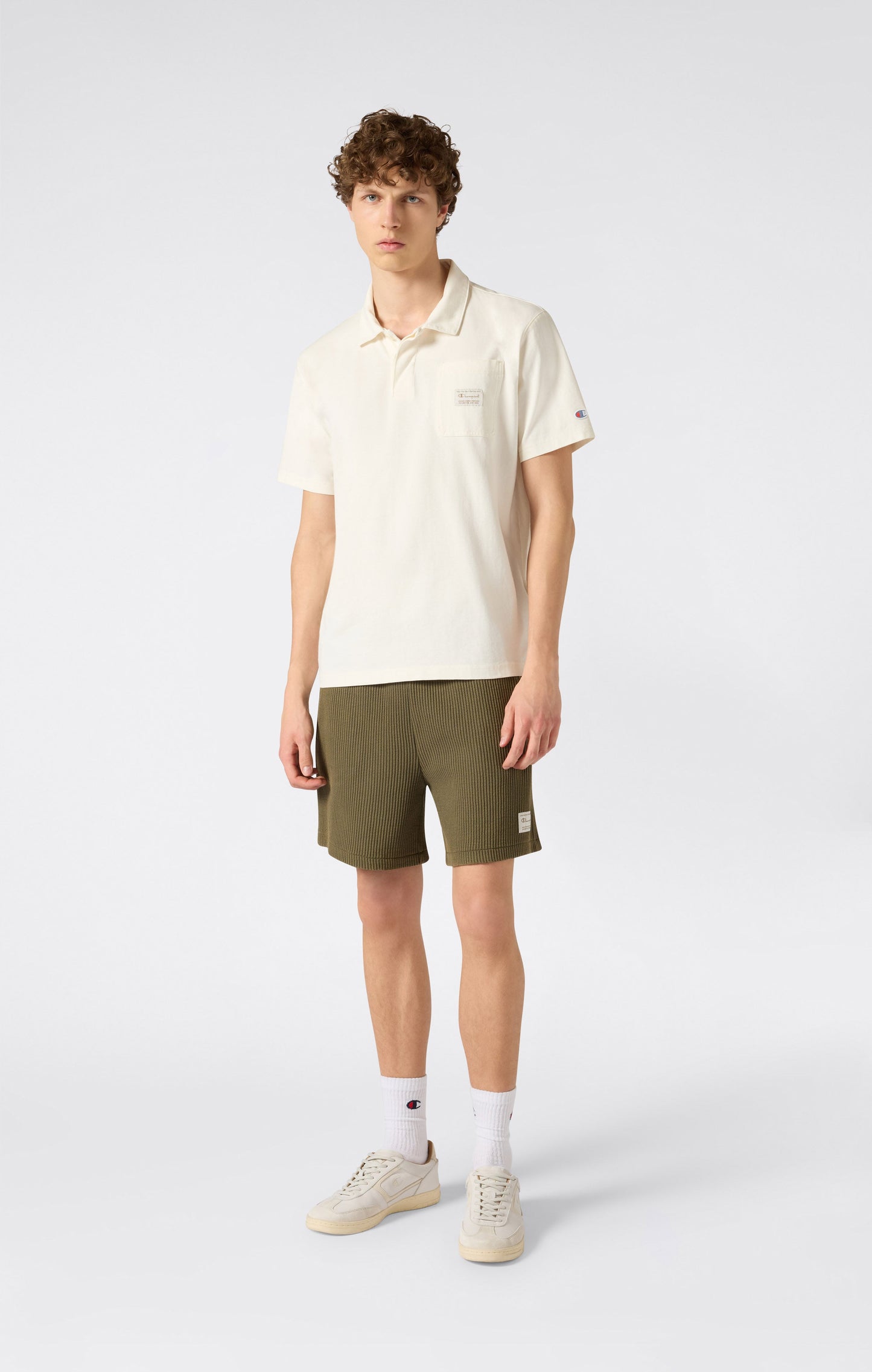 Men's Washed Waffle Bermuda Shorts