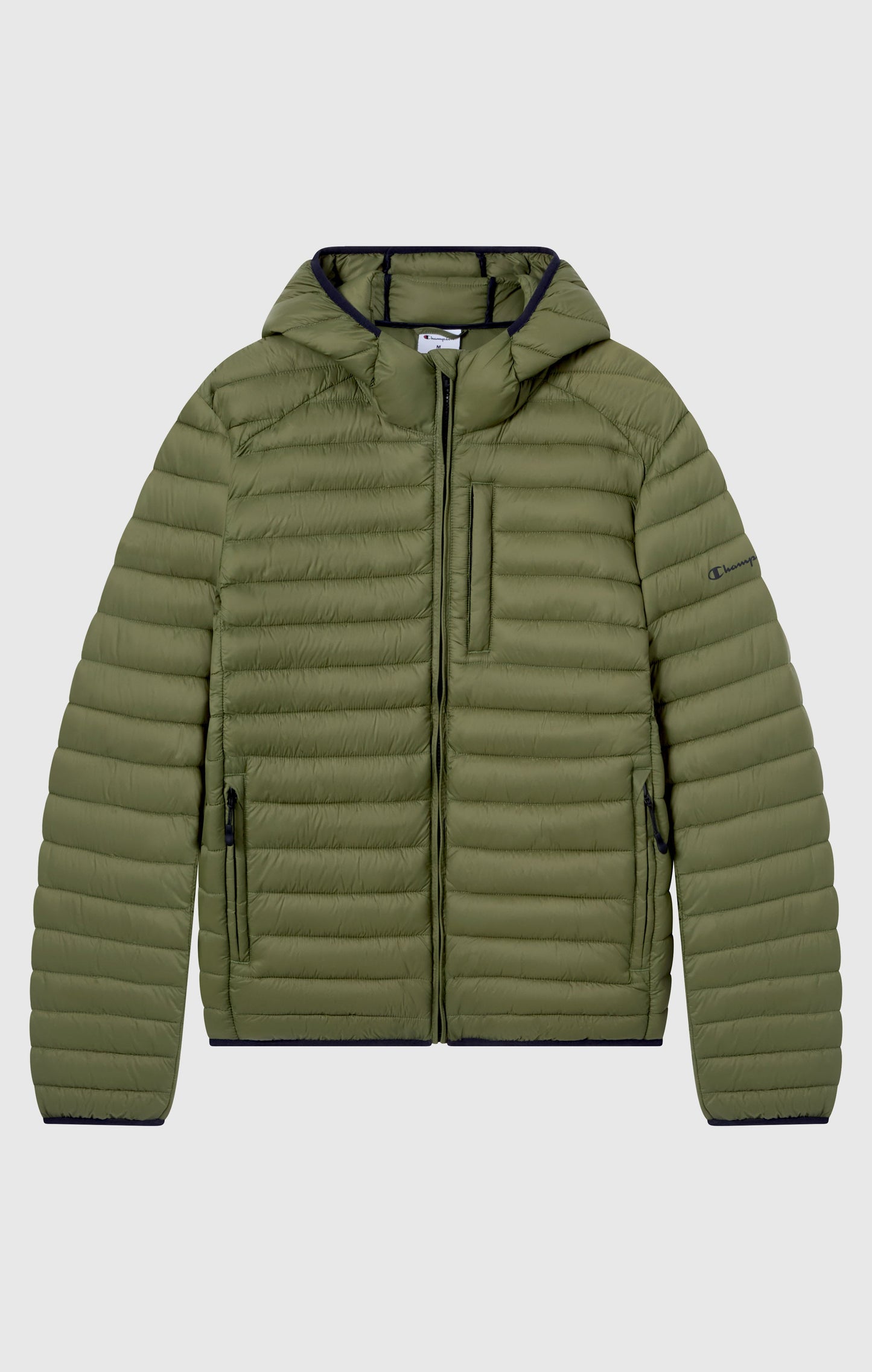 Men's Lightweight Hooded Padded Jacket with Full Zip