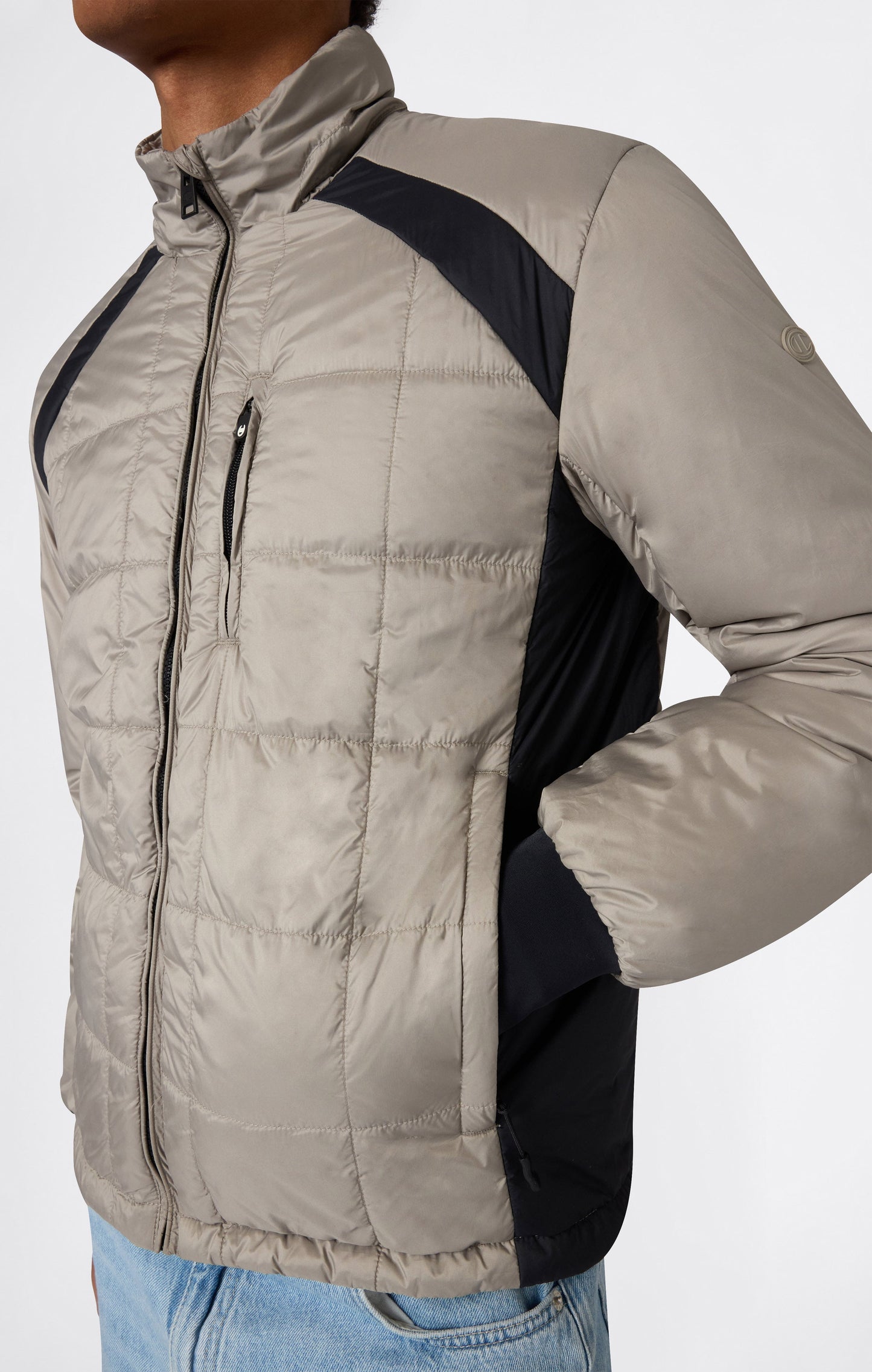 Men's Padded Hooded Jacket with Full Zip
