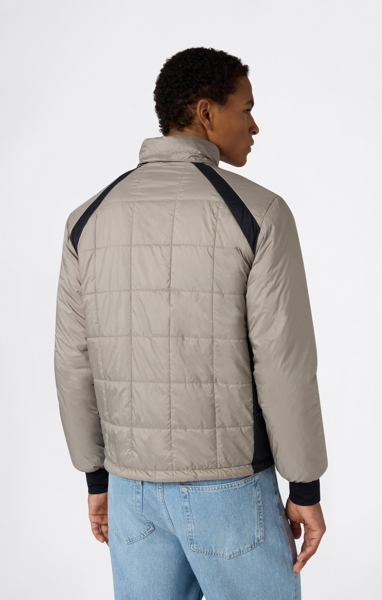 Men's Padded Hooded Jacket with Full Zip
