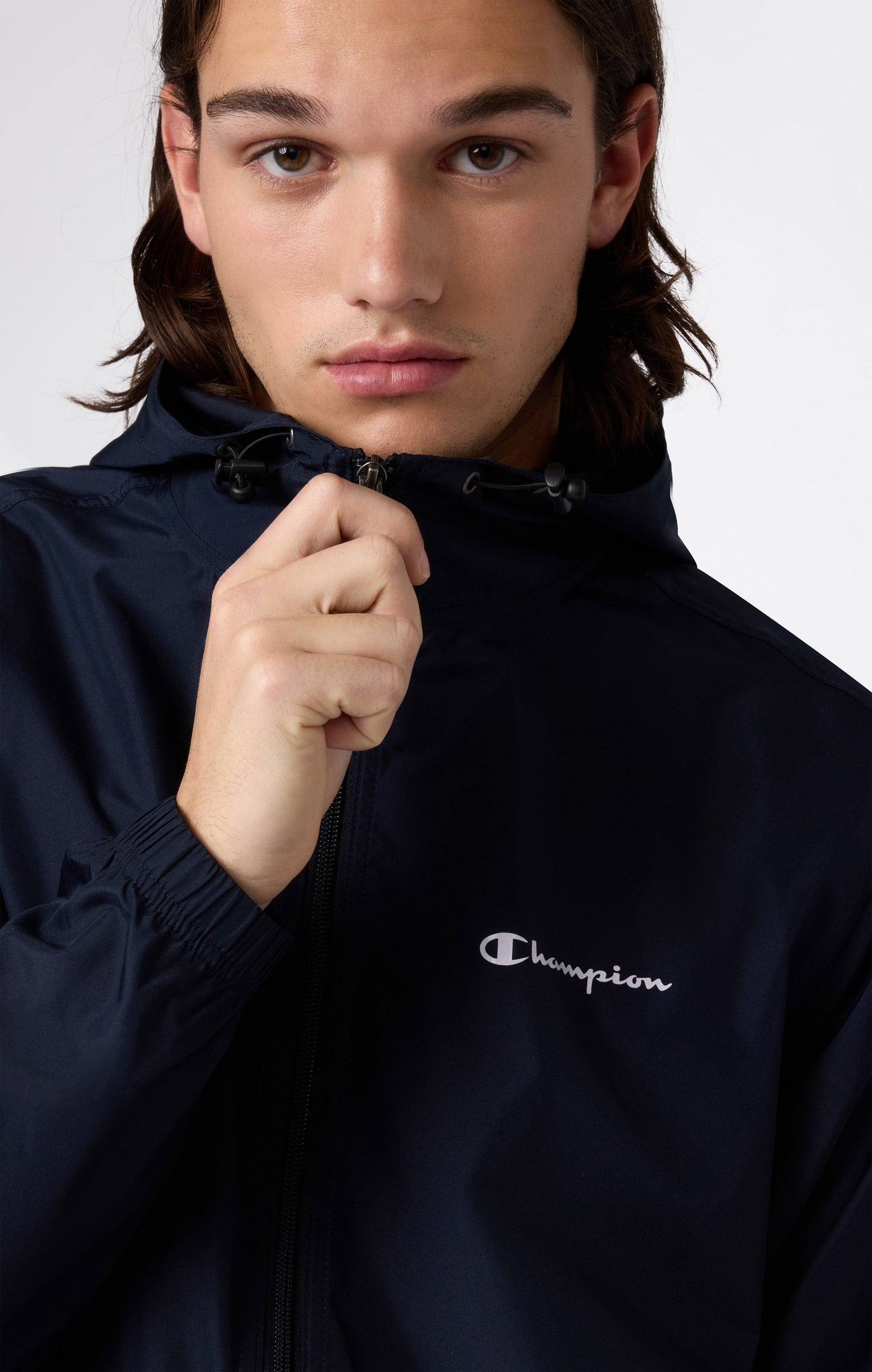 Men's Lightweight Full Zip Hooded Windbreaker Jacket