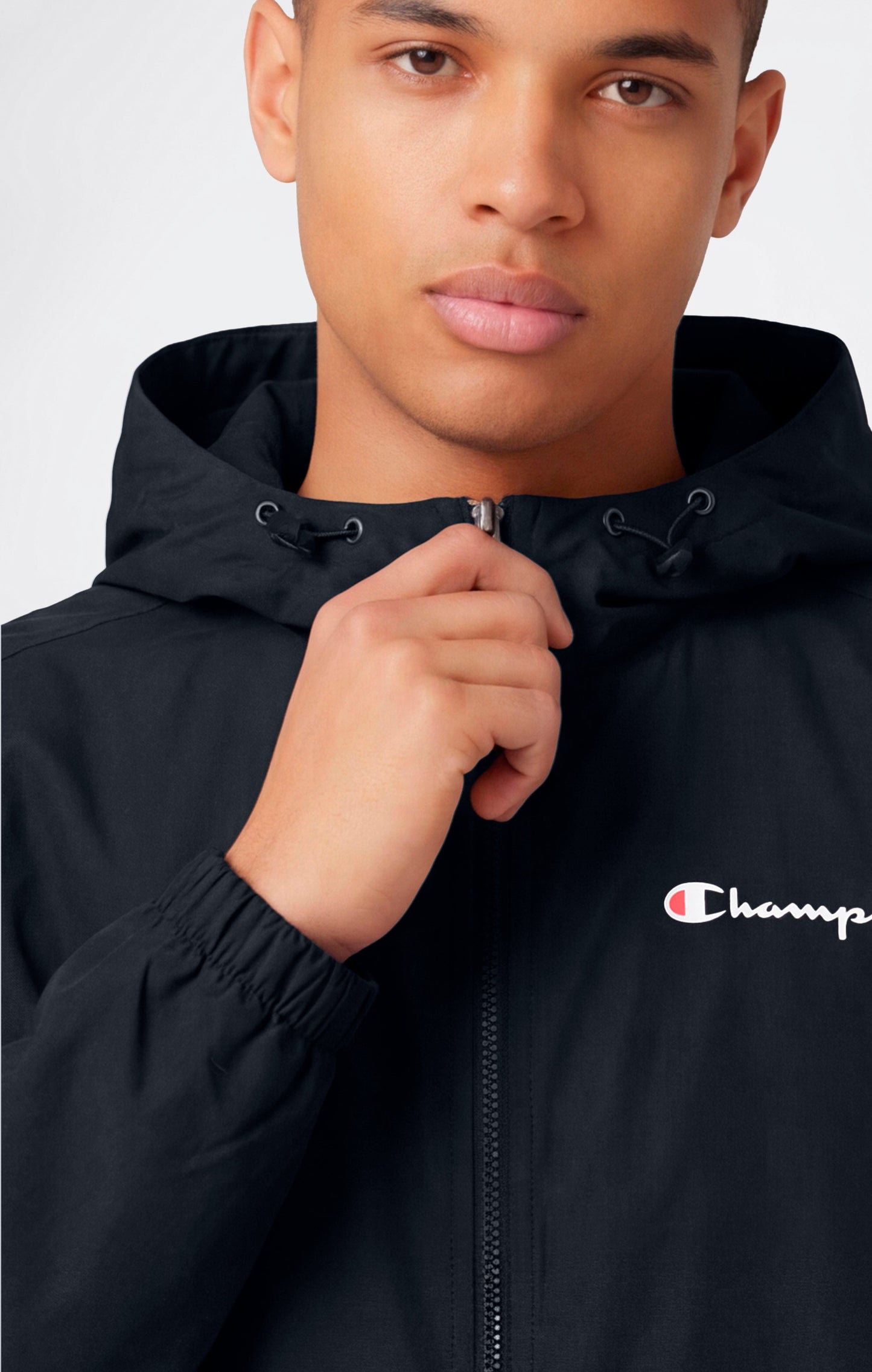 Men's Lightweight Full Zip Hooded Windbreaker Jacket