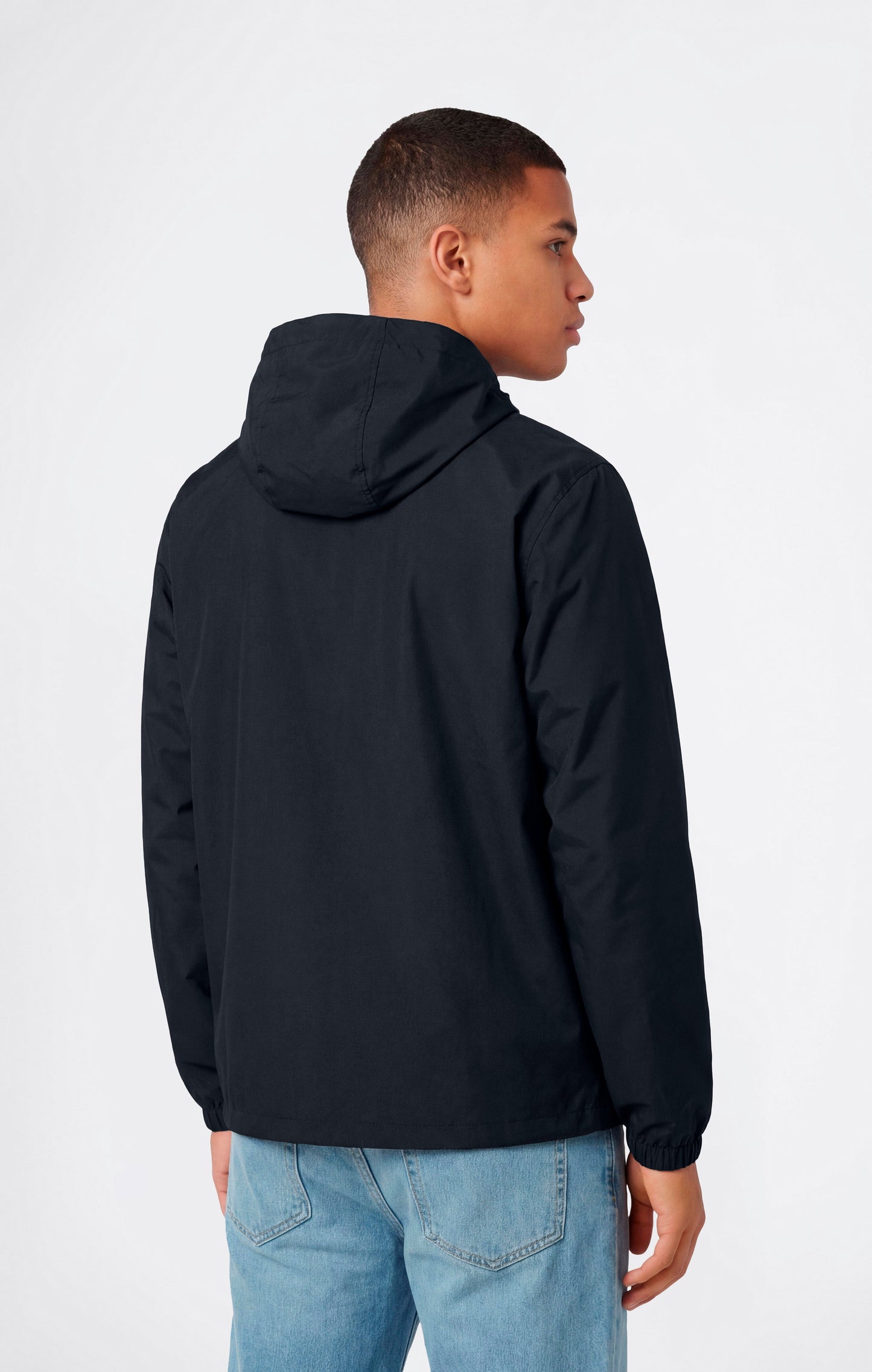 Men's Lightweight Full Zip Hooded Windbreaker Jacket