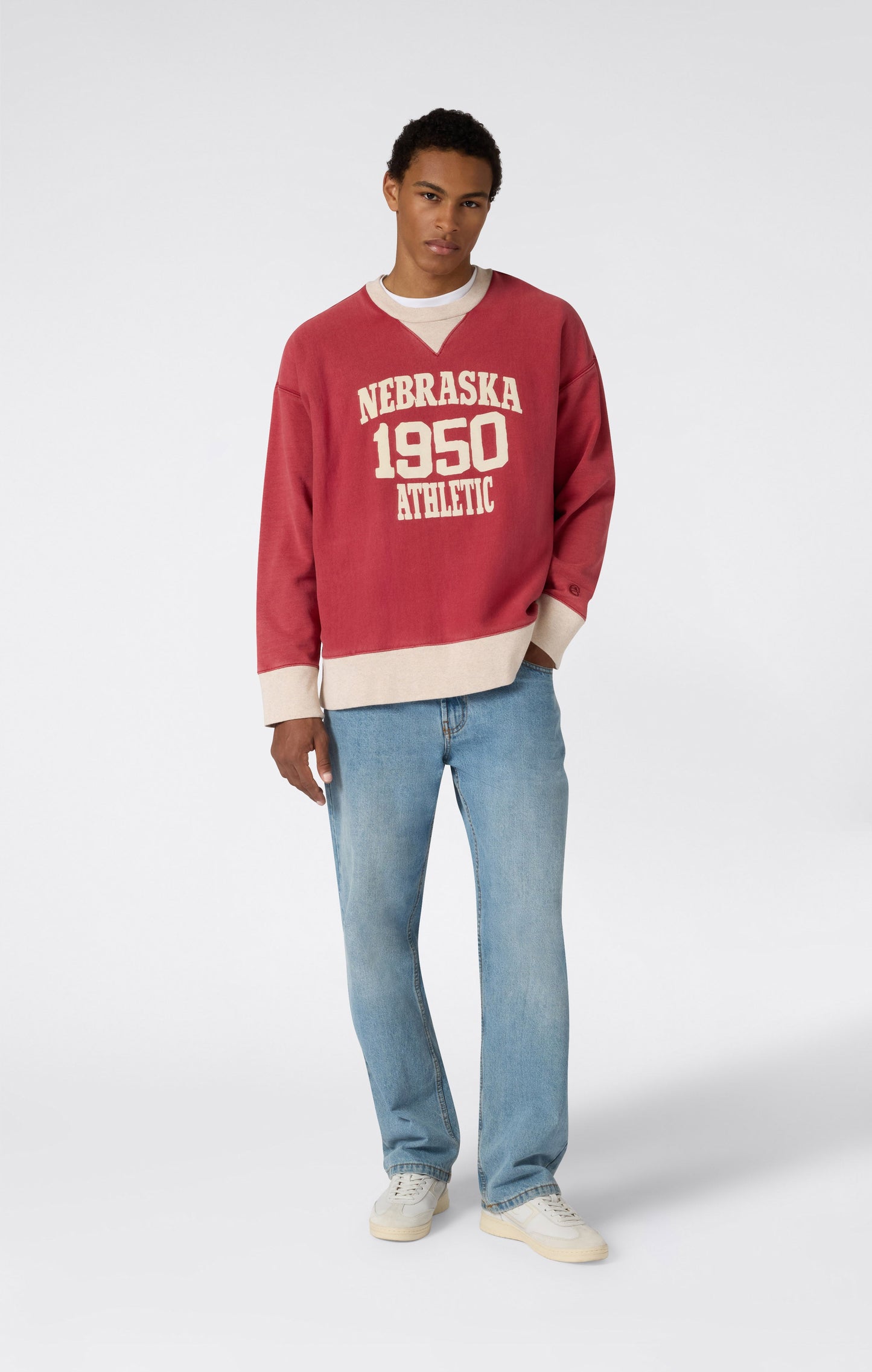 Herren Reverse Weave Rundhals-Sweatshirt Time Capsule