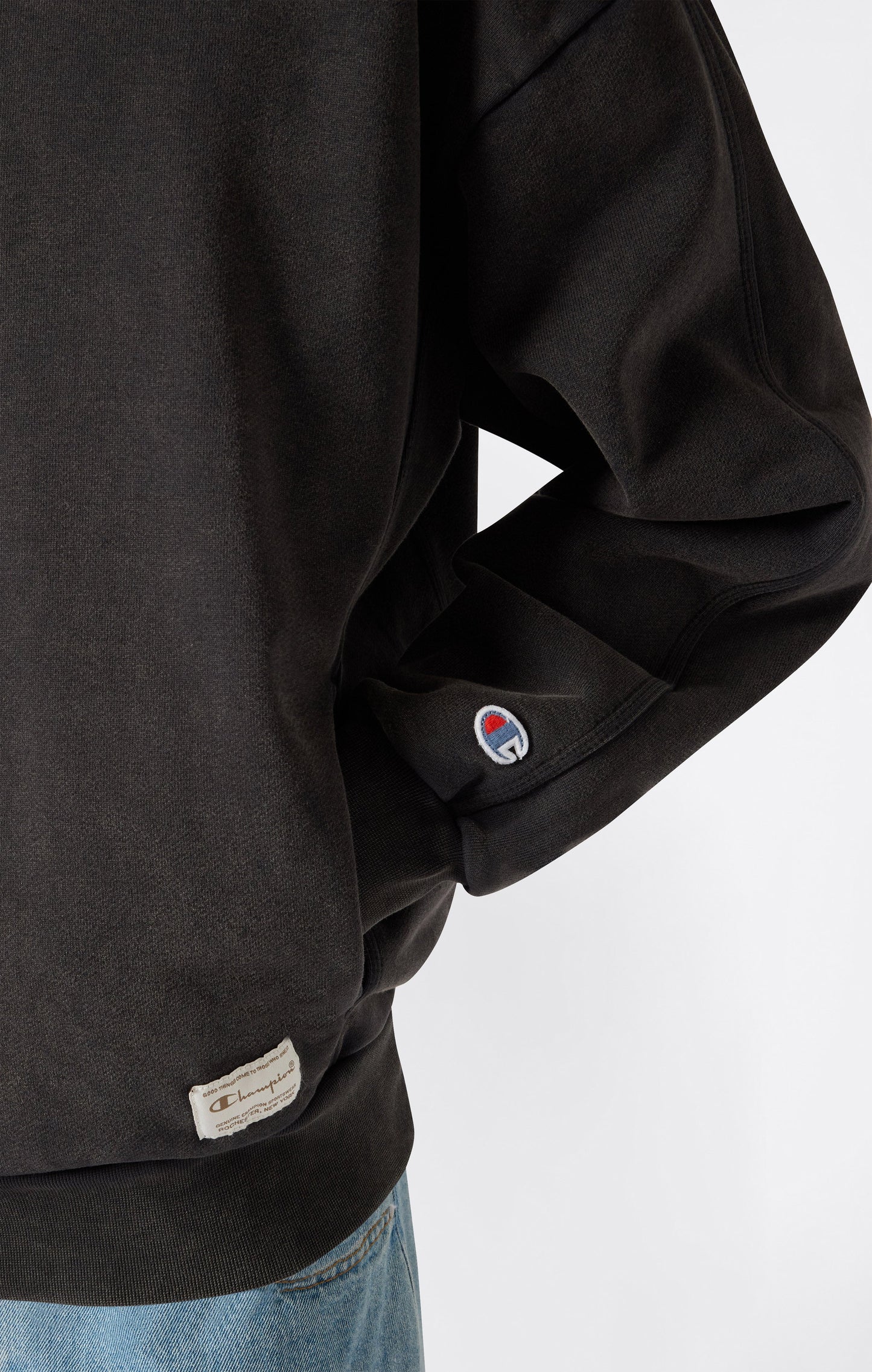Men's Hooded Sweatshirt with Washed Effect