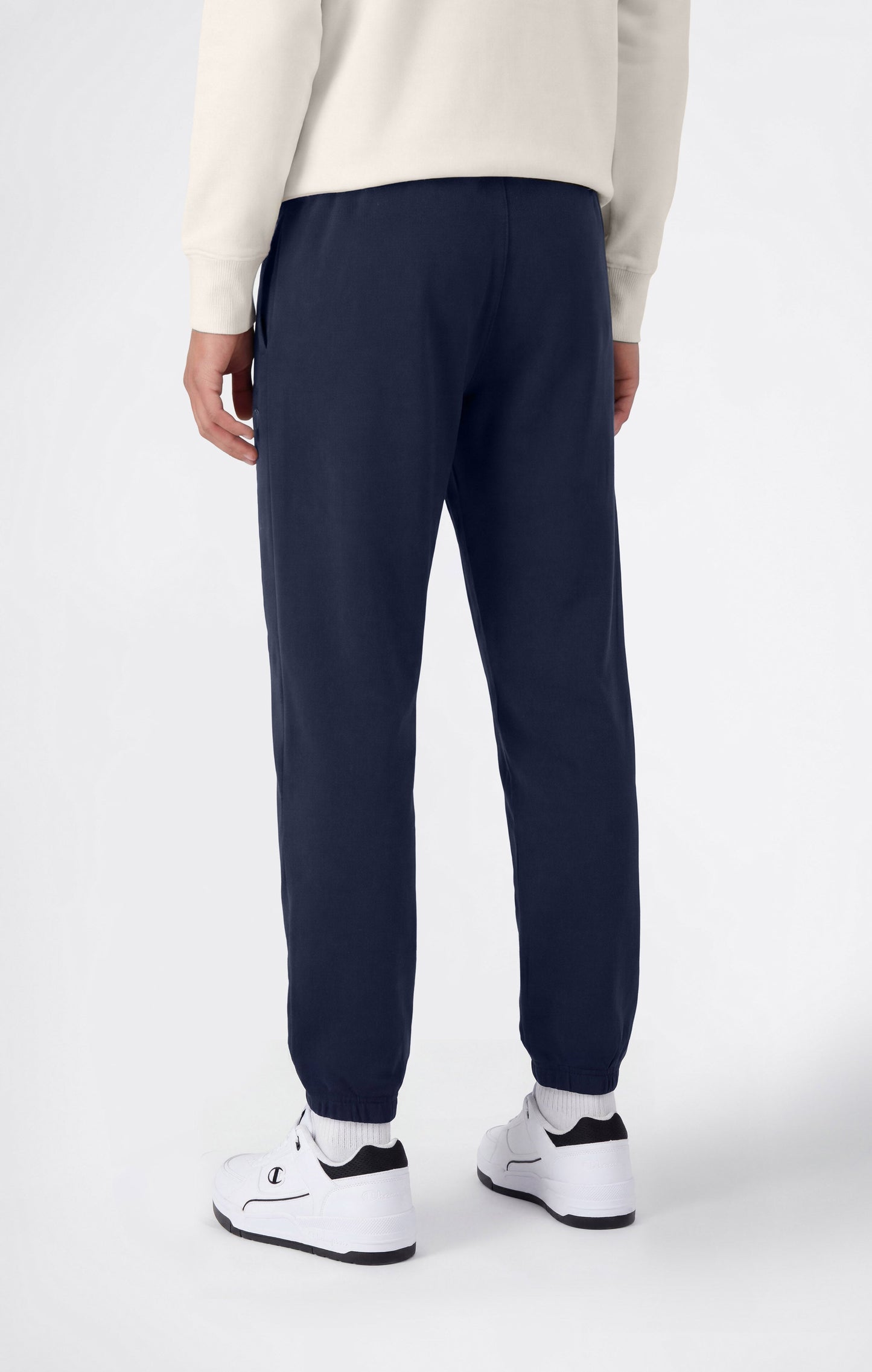 Herren-Leichthose mit elastischen Bündchen und tonalen Maxi-Logo-Ikonen in Stickerei