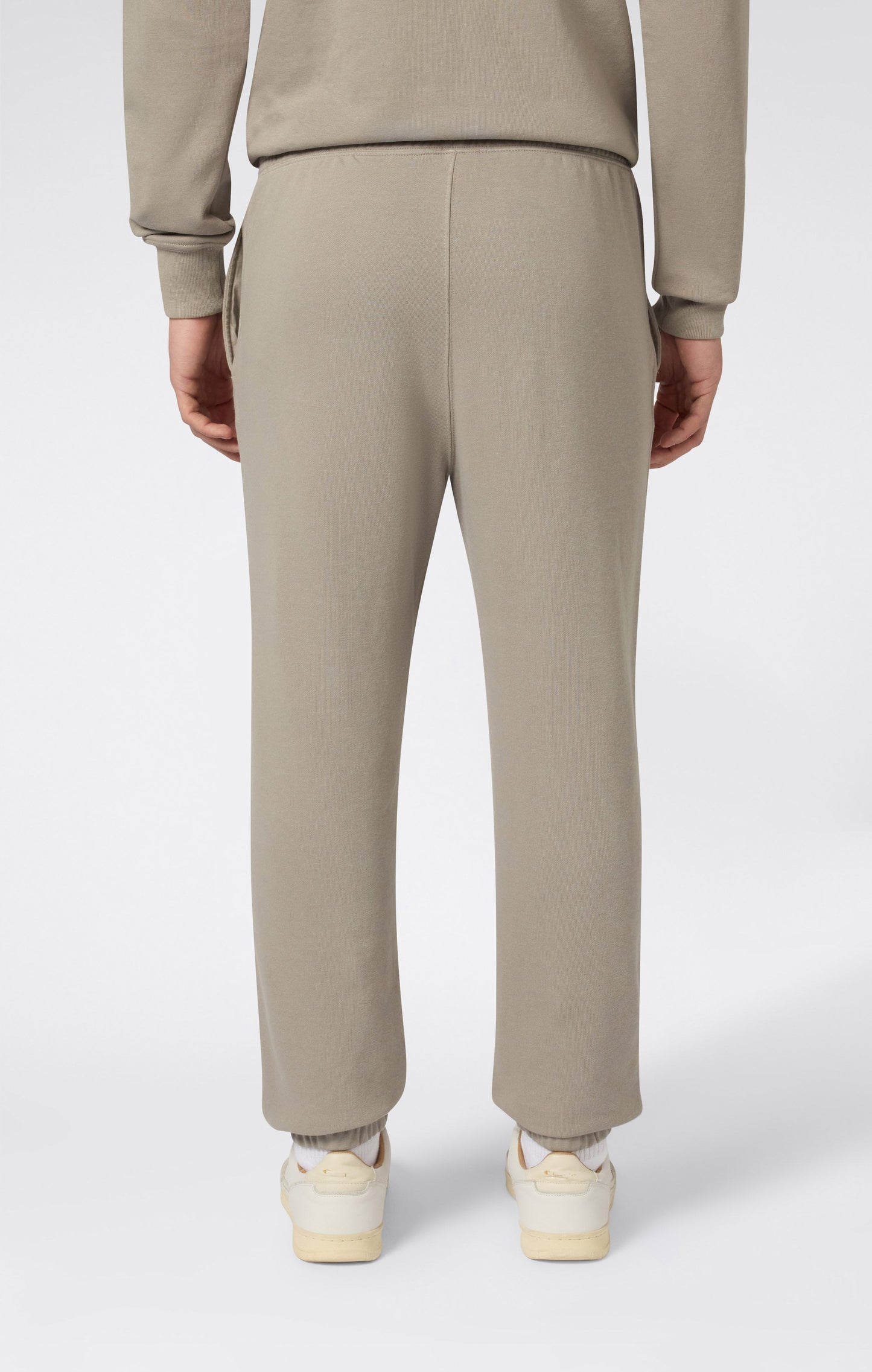 Men's Lightweight Pants with Elastic Cuffs and Tonal Maxi Embroidered Logo Icons
