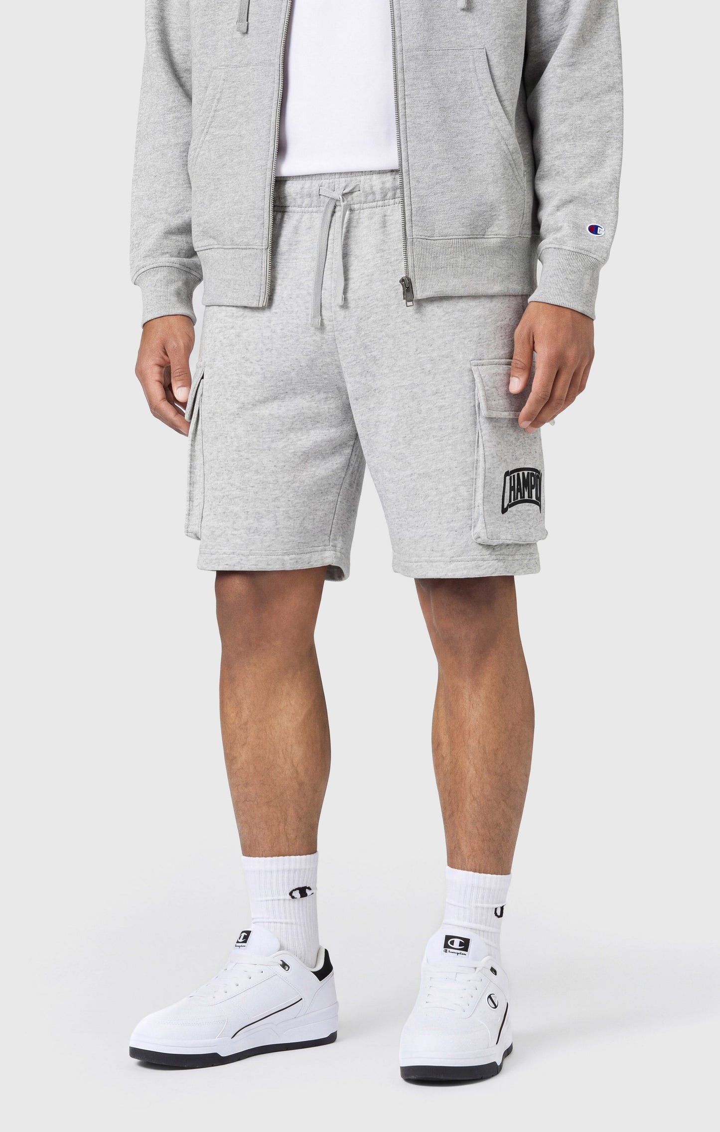 Men's Cargo Shorts With Brushed Interior And Logo