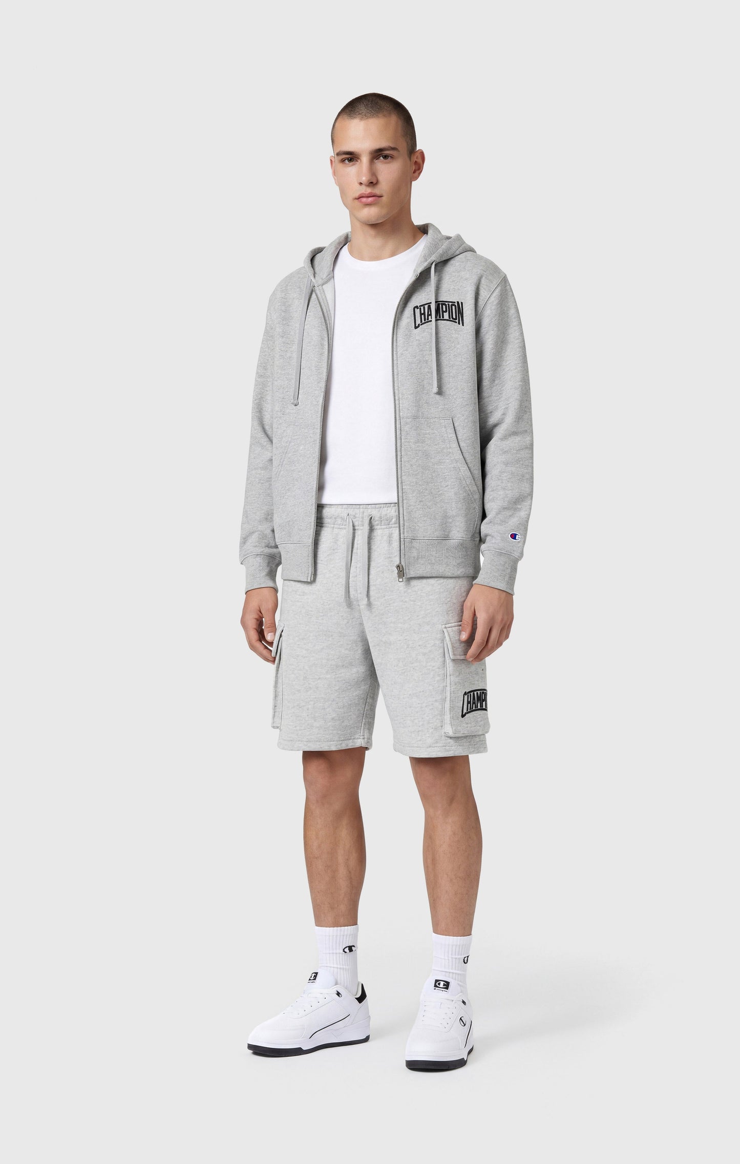 Men's Cargo Shorts With Brushed Interior And Logo