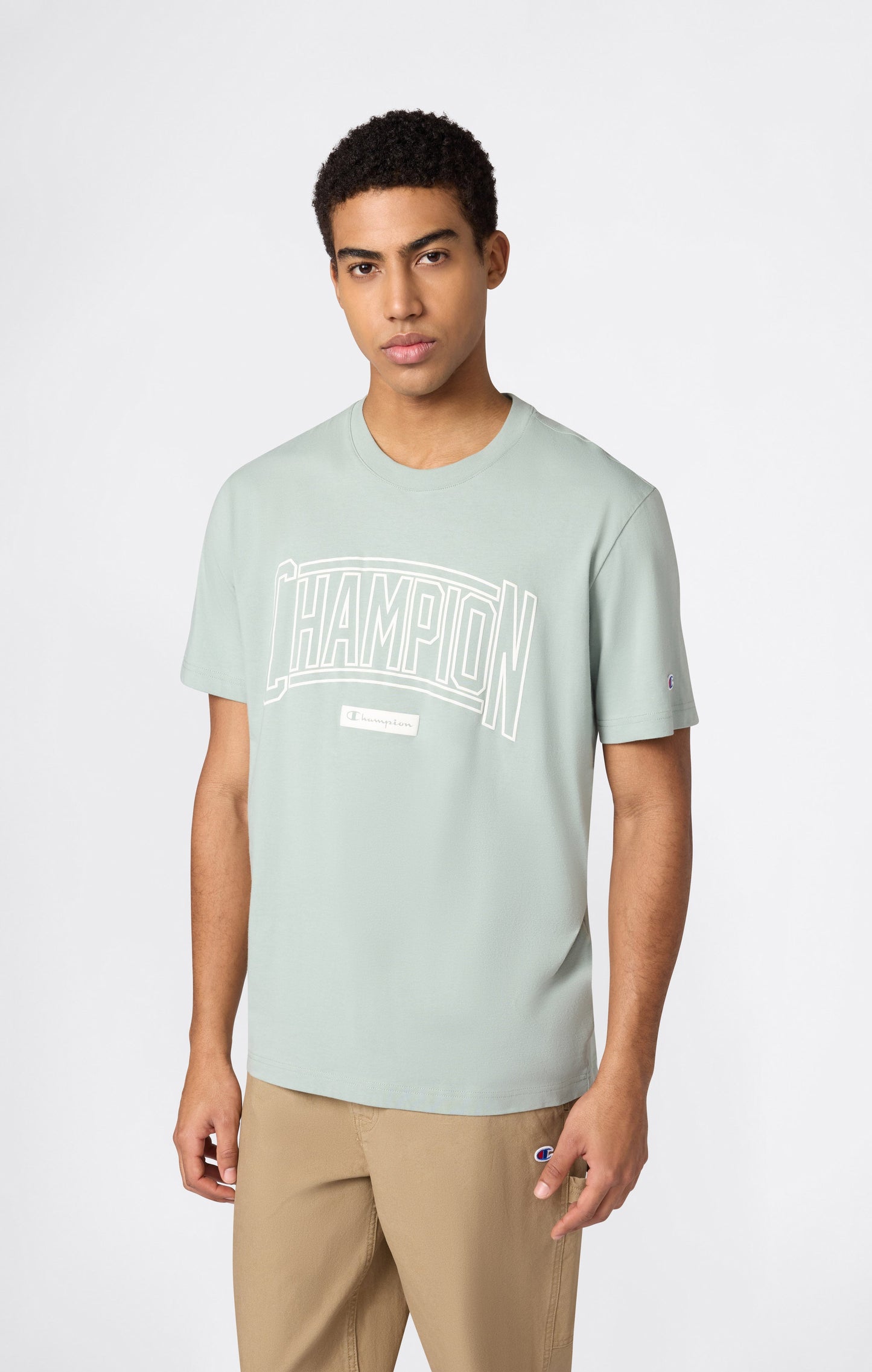 Men's Crewneck T-Shirt With Puff Print Logo