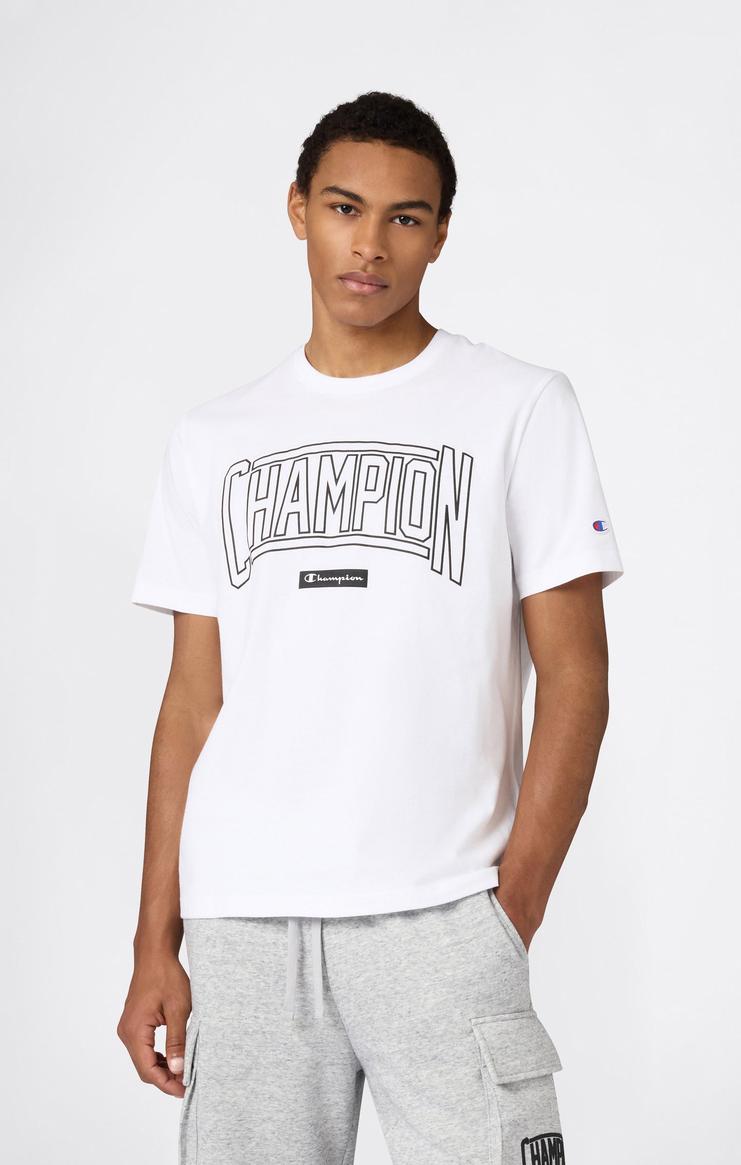 Men's Crewneck T-Shirt With Puff Print Logo