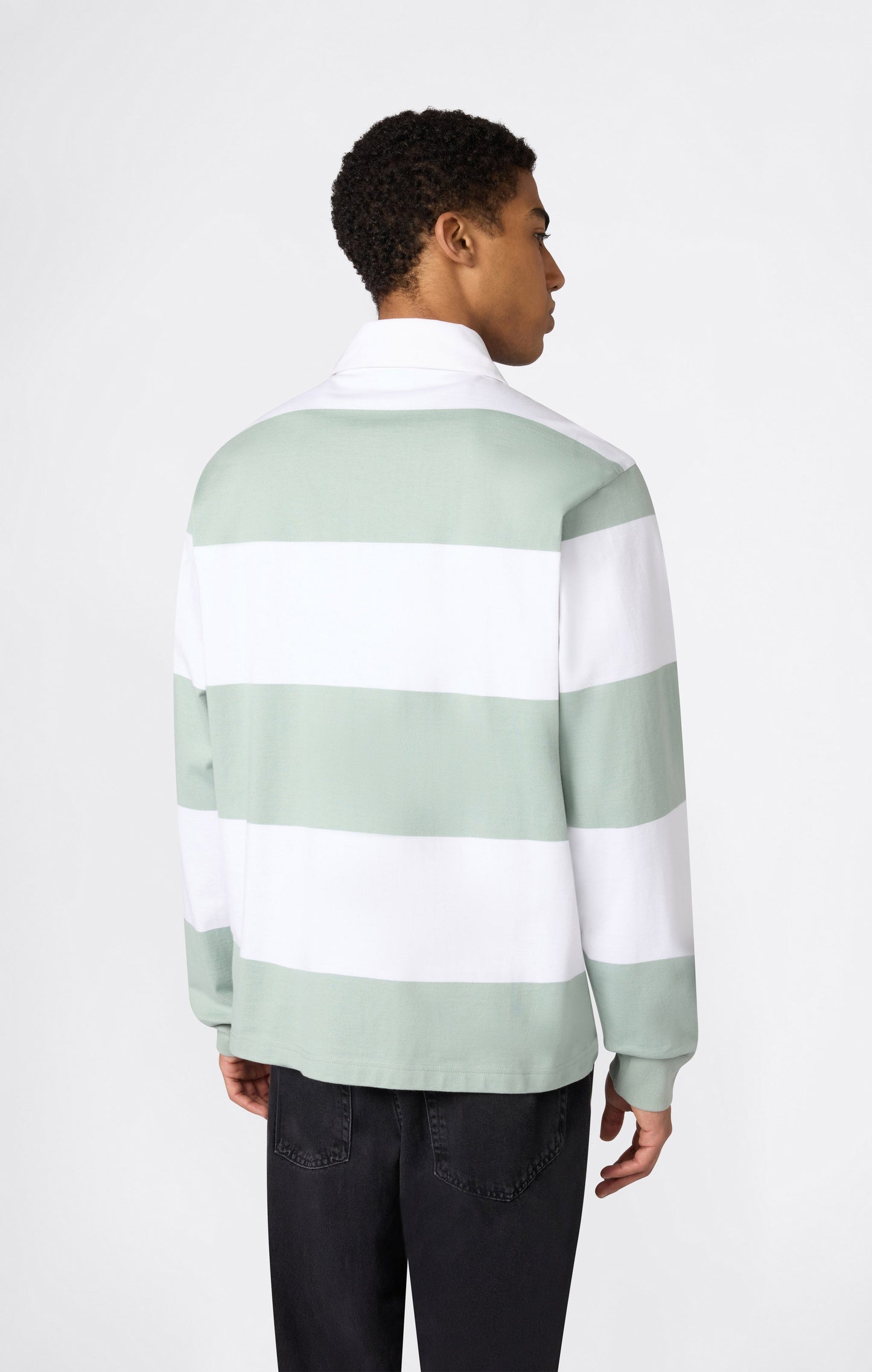 Men's Striped Heavy Jersey Polo Shirt