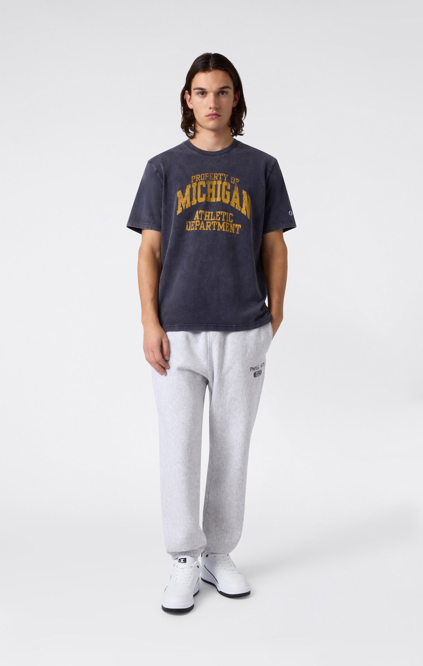 Men's Fleece Jogger Pants with Elastic Cuffs and Brushed Interior Reverse Weave