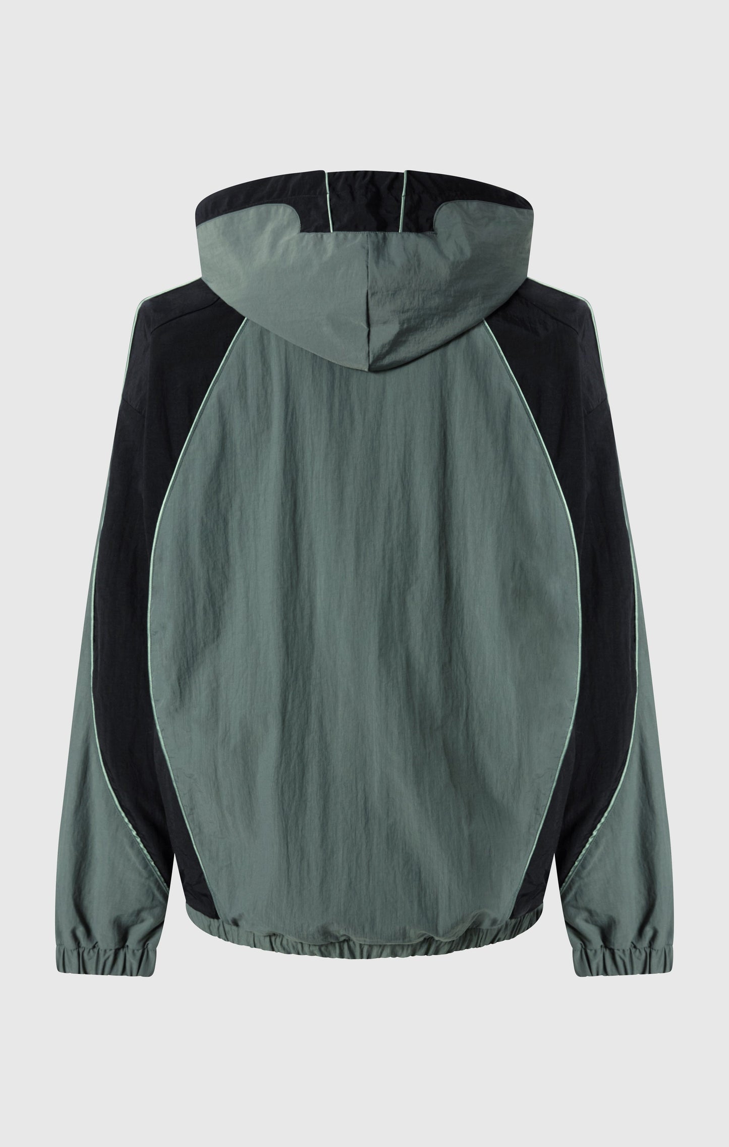 Herren-Trainingsjacke mit durchgehendem Reißverschluss, Kapuze, aus gewebtem Nylon, lockere Passform