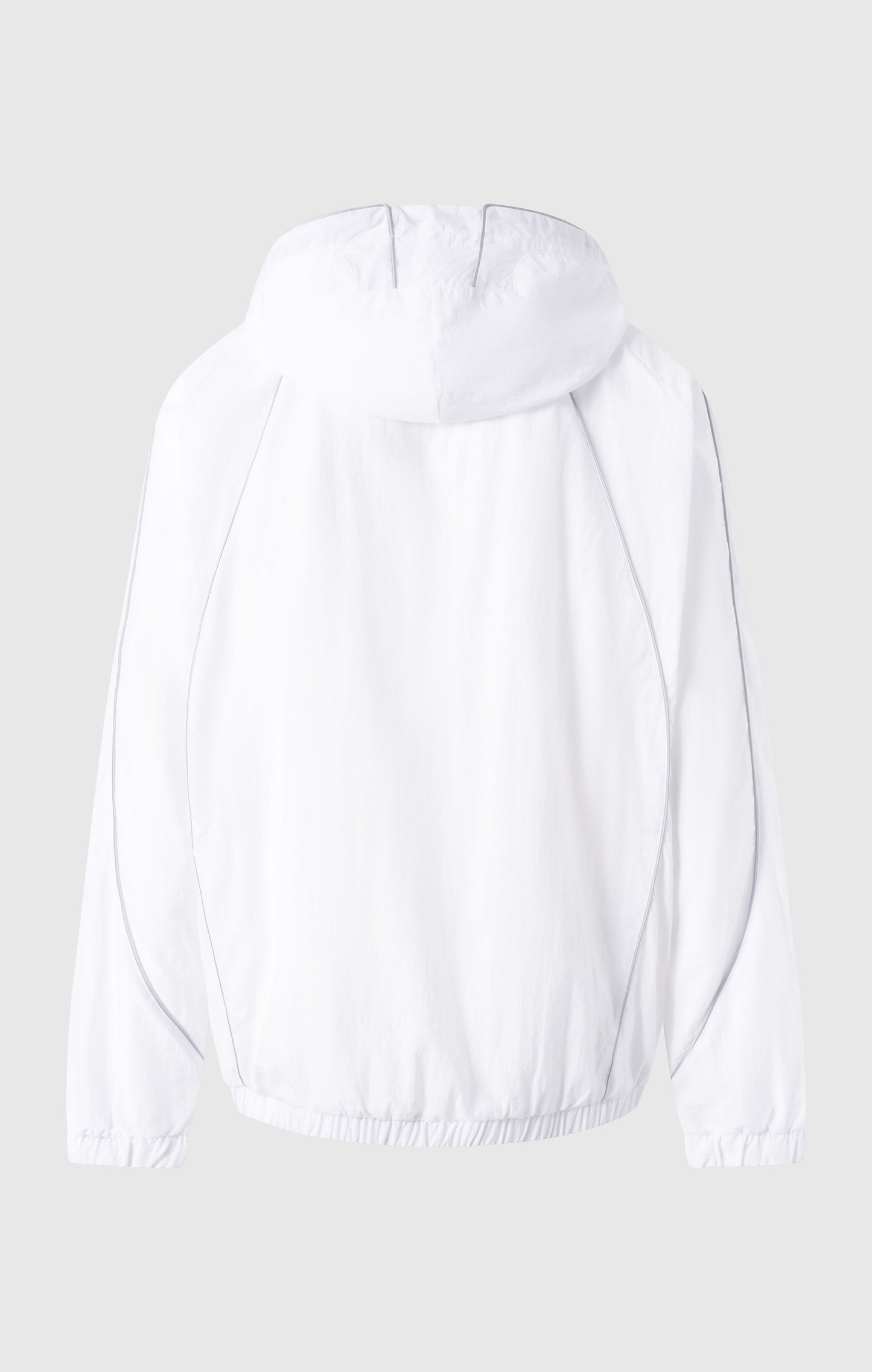 Men's Woven Nylon Full-Zip Hooded Track Top Loose Fit