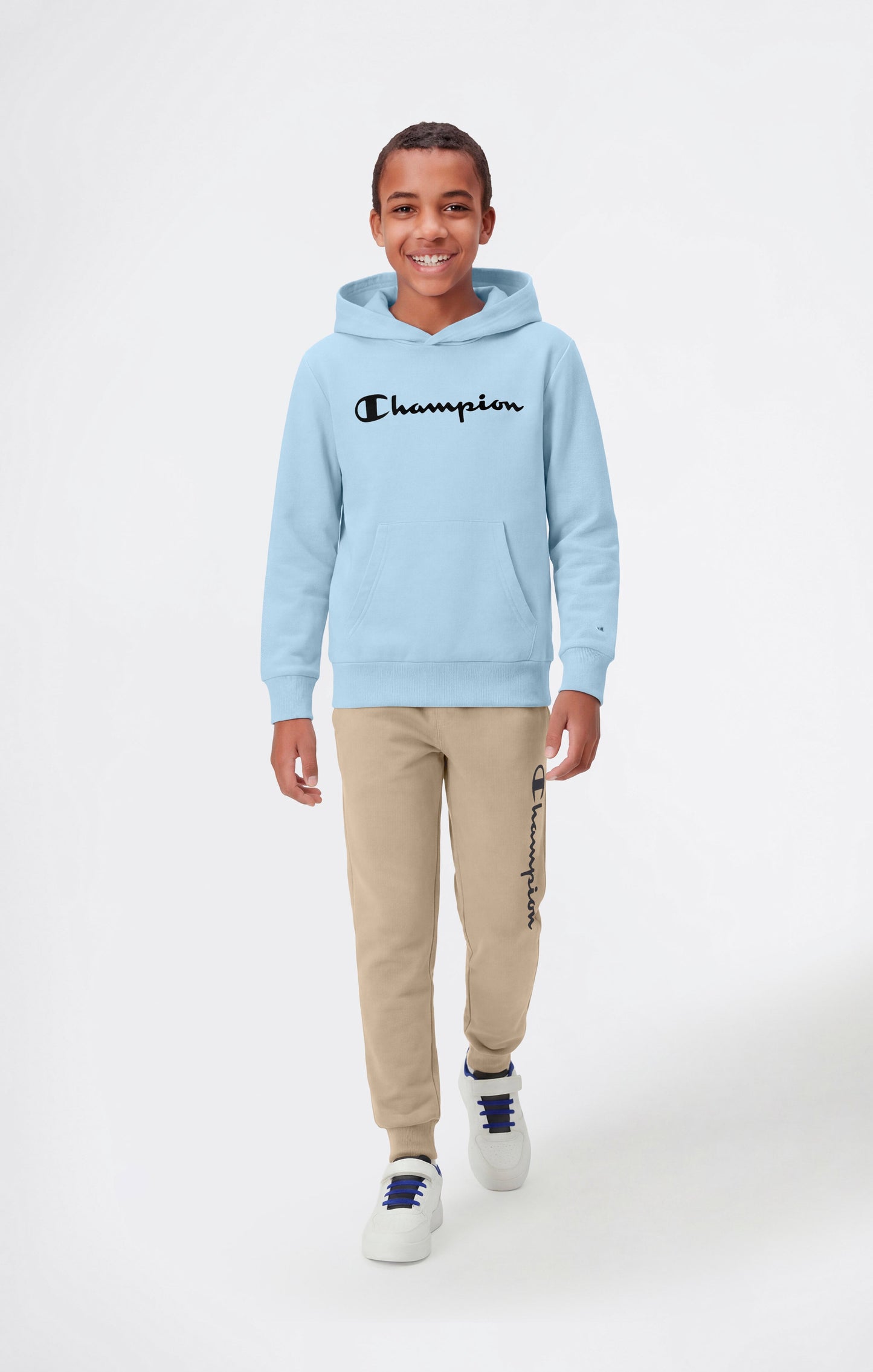 Boys' Lightweight Hooded Sweatshirt with Maxi Printed Logo
