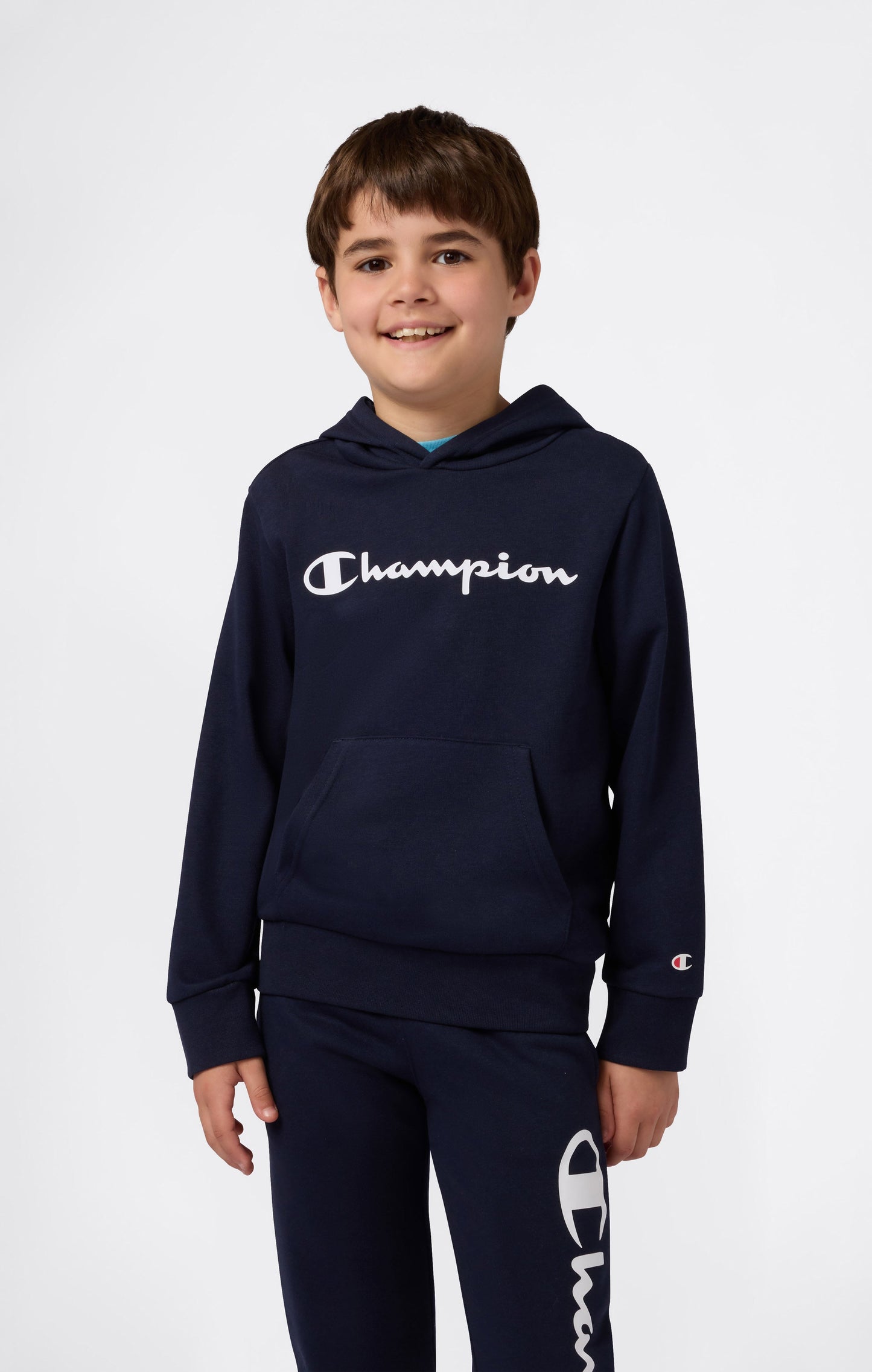 Boys' Lightweight Hooded Sweatshirt with Maxi Printed Logo