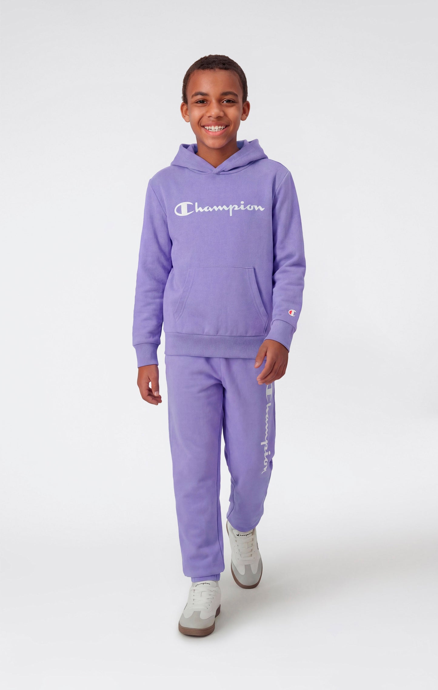 Boys' Lightweight Hooded Sweatshirt with Maxi Printed Logo