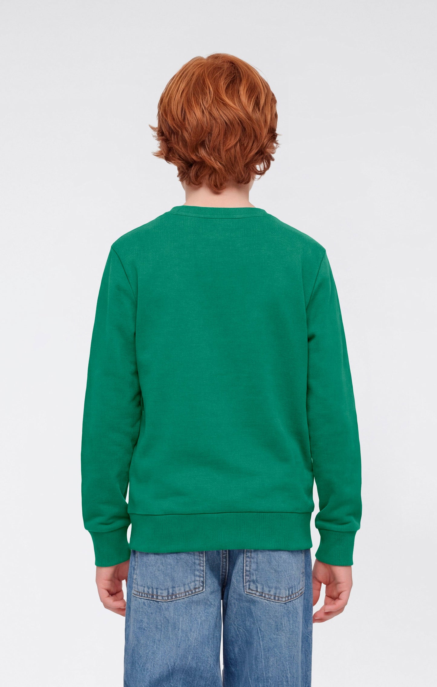 Boys' Lightweight Crewneck Sweatshirt with Maxi Printed Logo