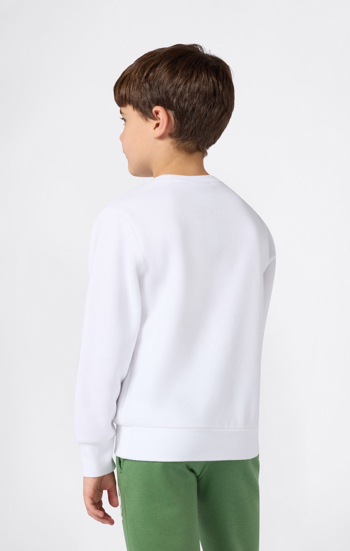 Boys' Lightweight Crewneck Sweatshirt with Maxi Printed Logo