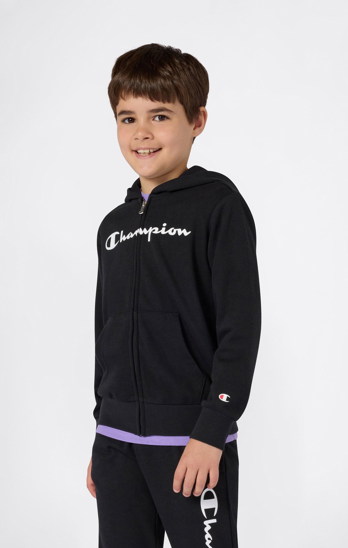 Boys' Full Zip Hoodie with Maxi Logo