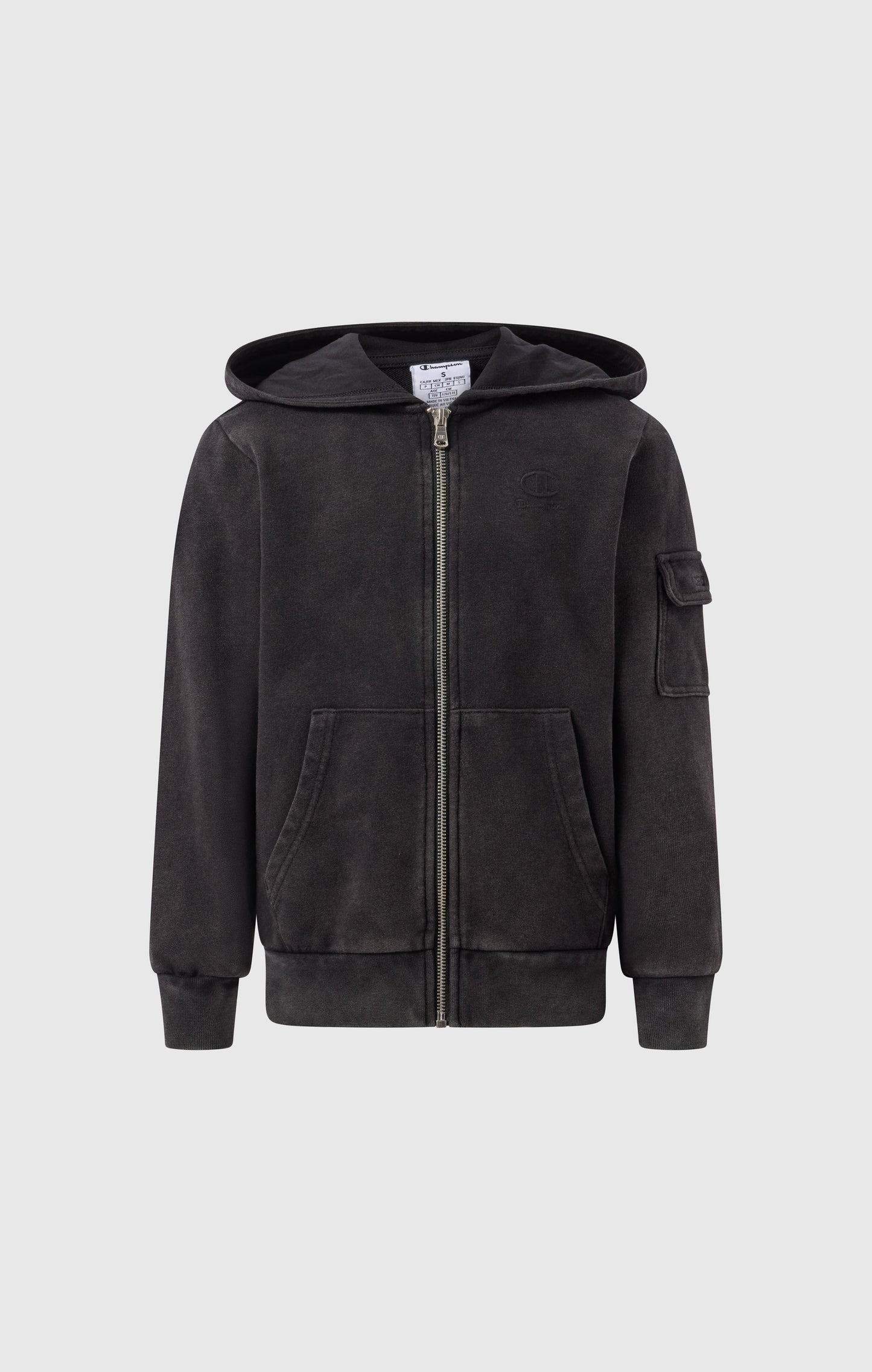 Boys' Washed Effect Full Zip Hooded Sweatshirt Icons