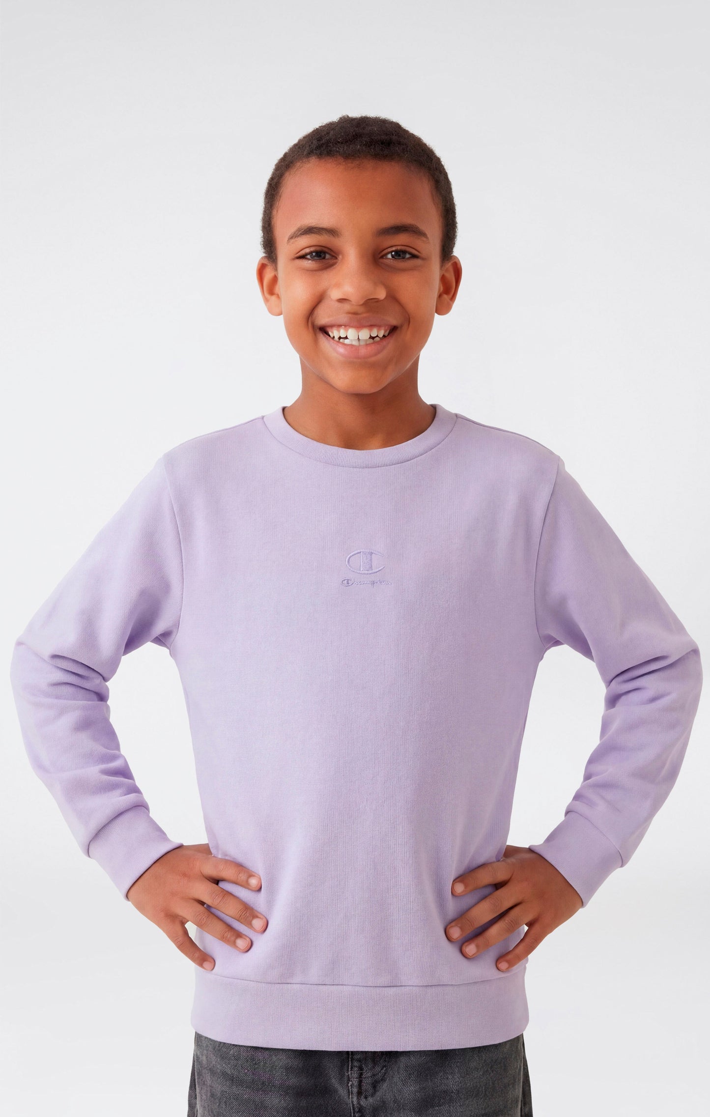 Boys' Washed Effect Crewneck Sweatshirt Icons